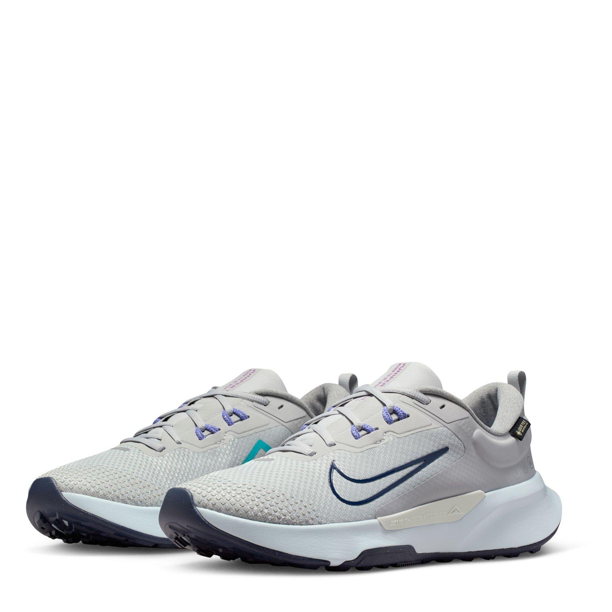 Grigio/Navy - Nike - Juniper Trail 2 GTX Mens Trail Running Shoes - 4
