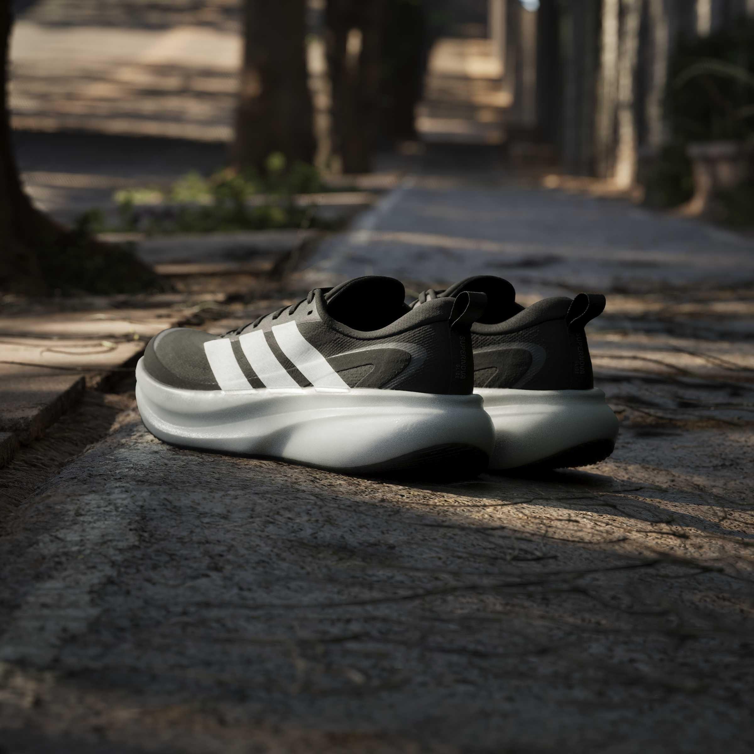 Crno/Bijelo - adidas - Supernova Glide Mens Running Shoes - 13