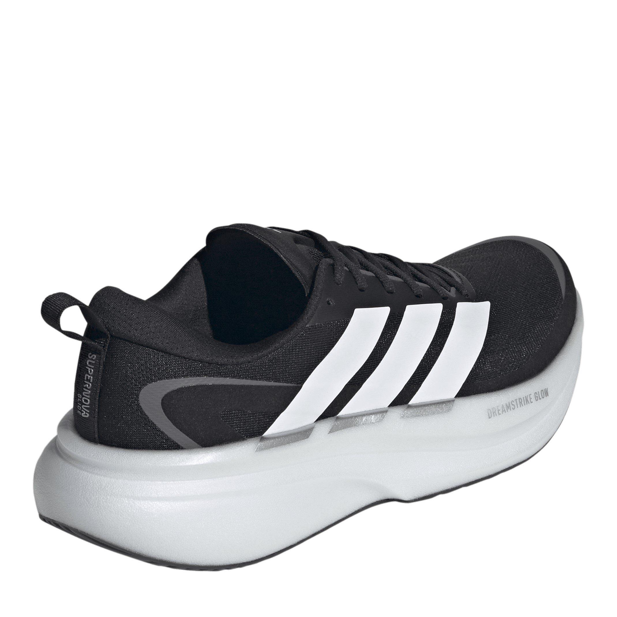 Black/White - adidas - Supernova Glide Mens Running Shoes - 4