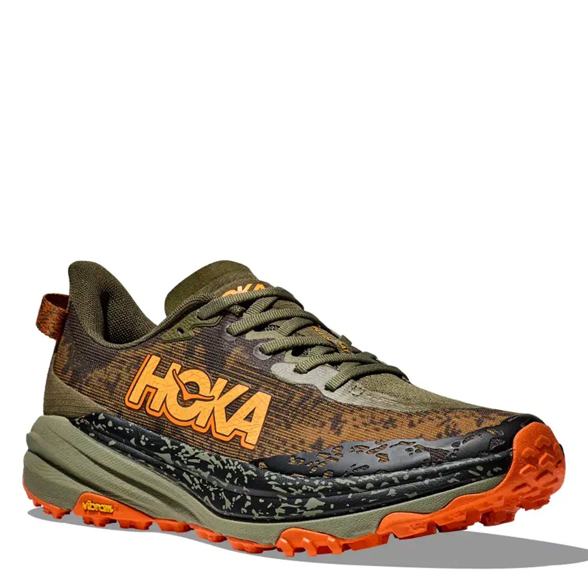 ATQOLIVE/SQUASH - Hoka - Speedgoat 6 Mens Trail Running Shoes - 5