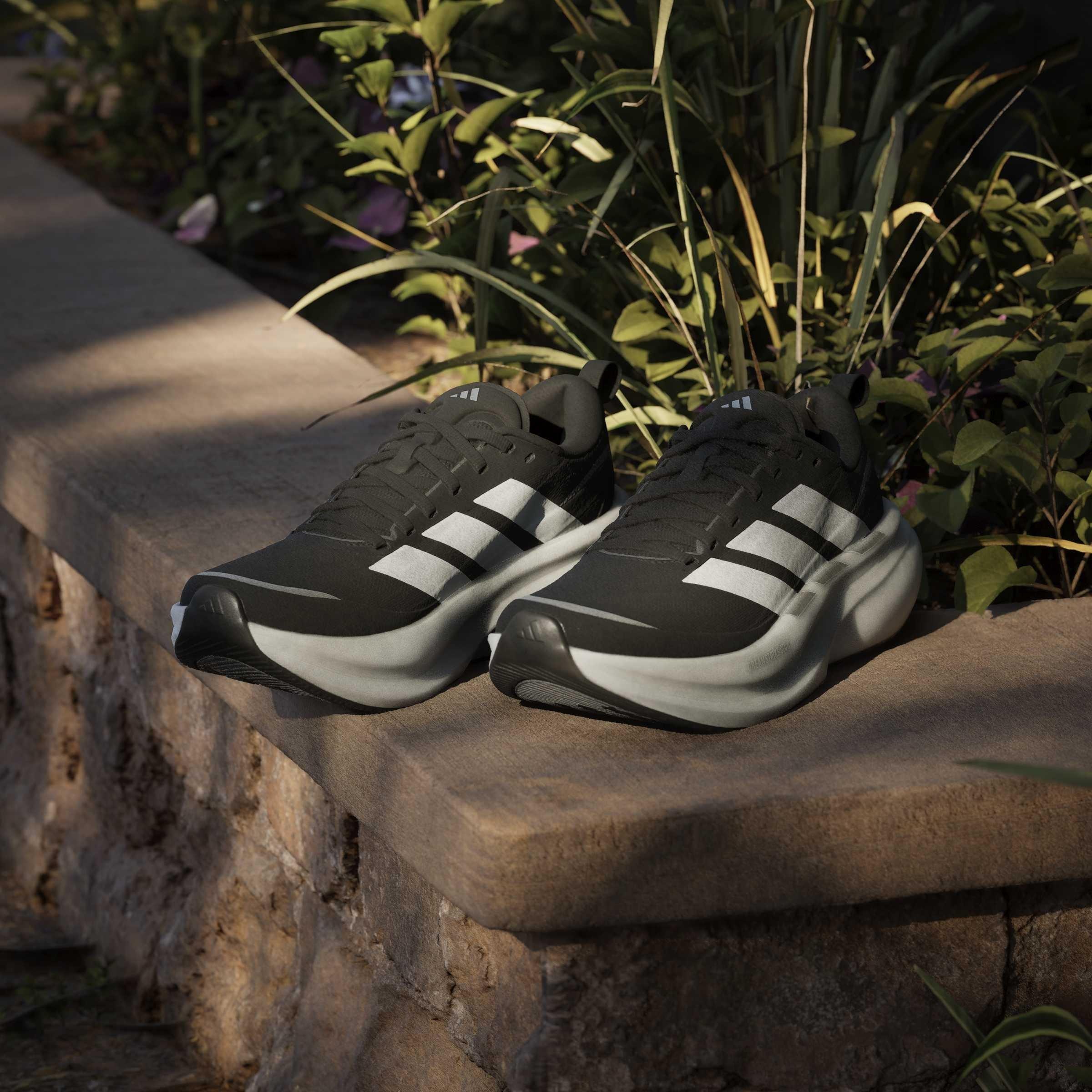 Black/White - adidas - Supernova Glide Womens Running Shoes - 12