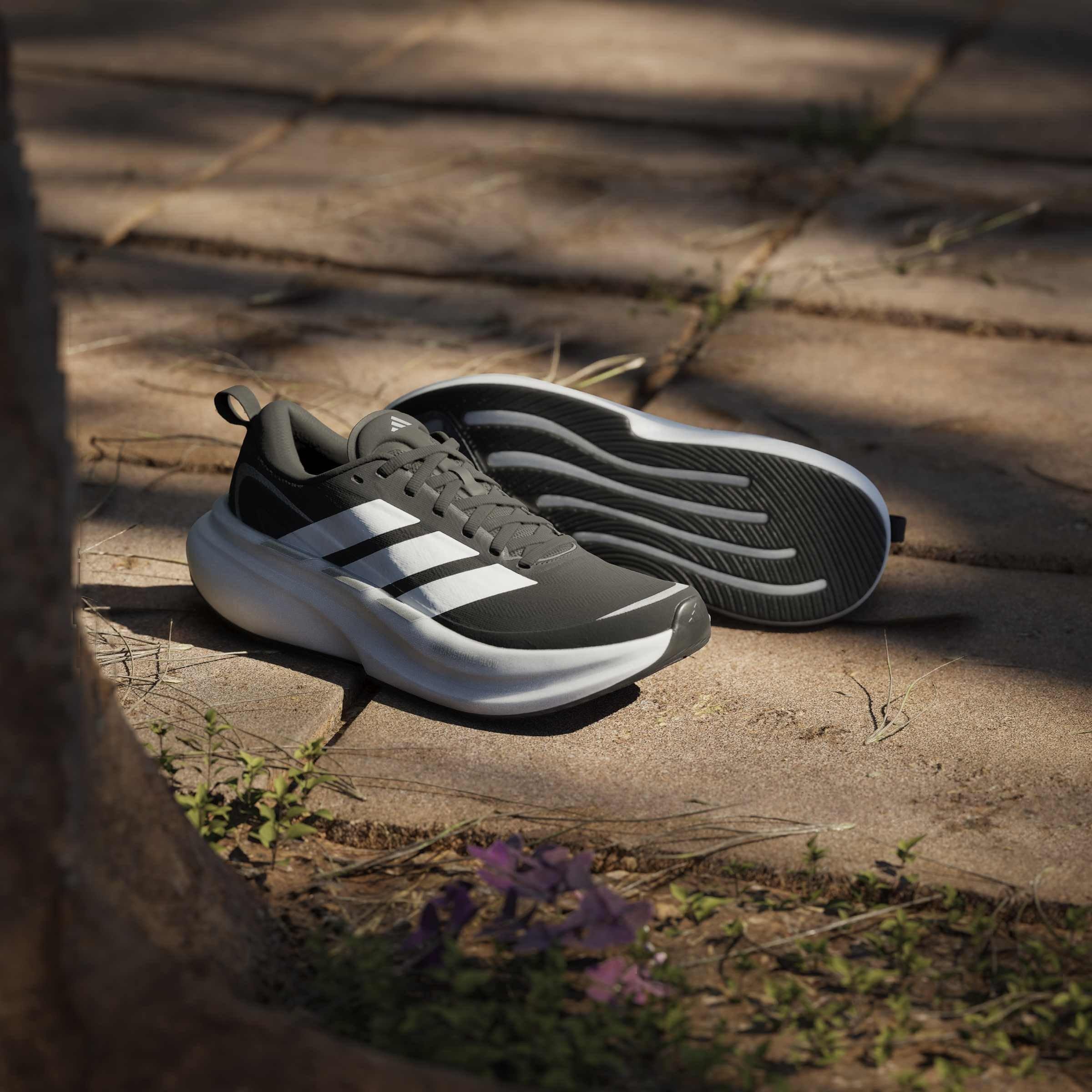 Black/White - adidas - Supernova Glide Womens Running Shoes - 15