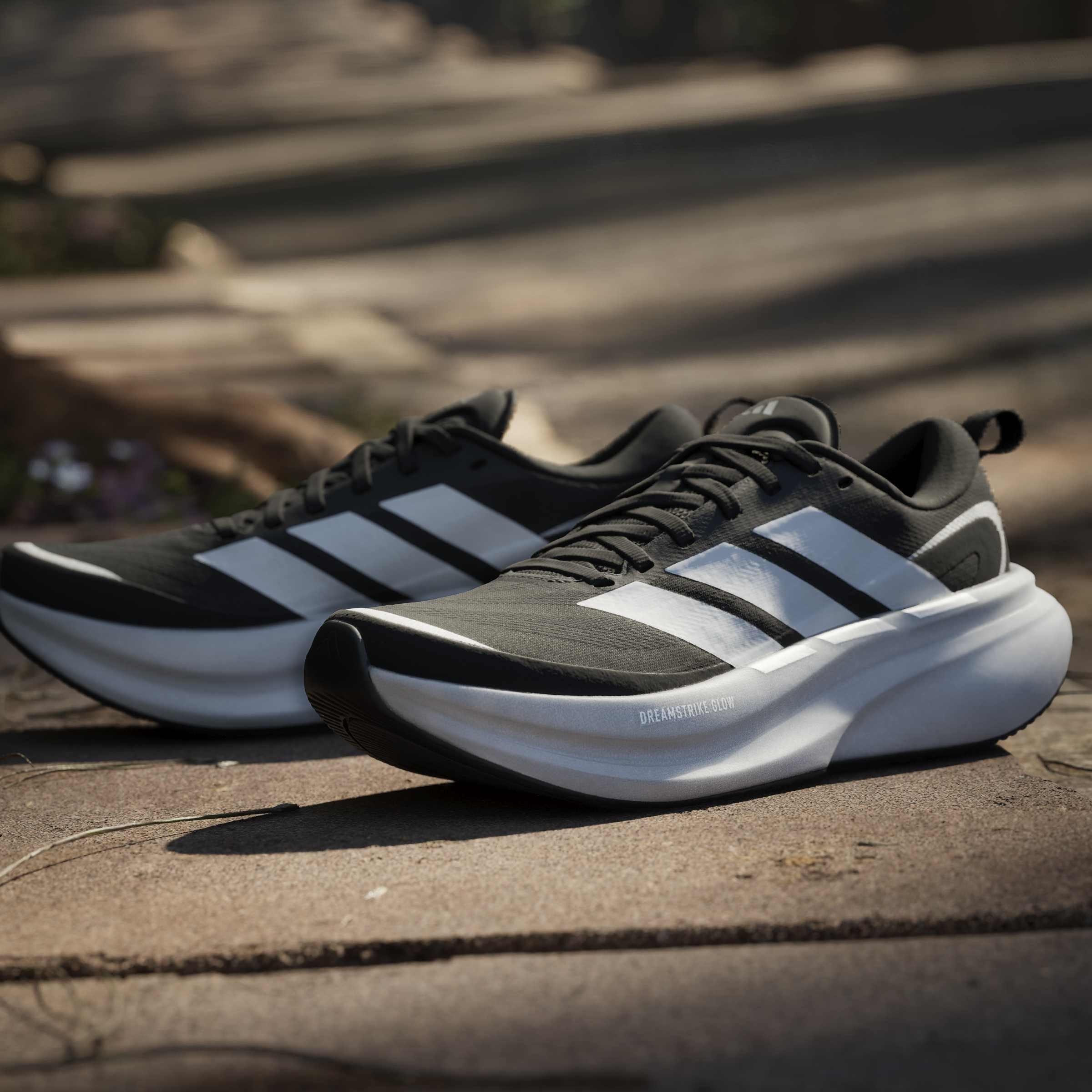Black/White - adidas - Supernova Glide Womens Running Shoes - 16