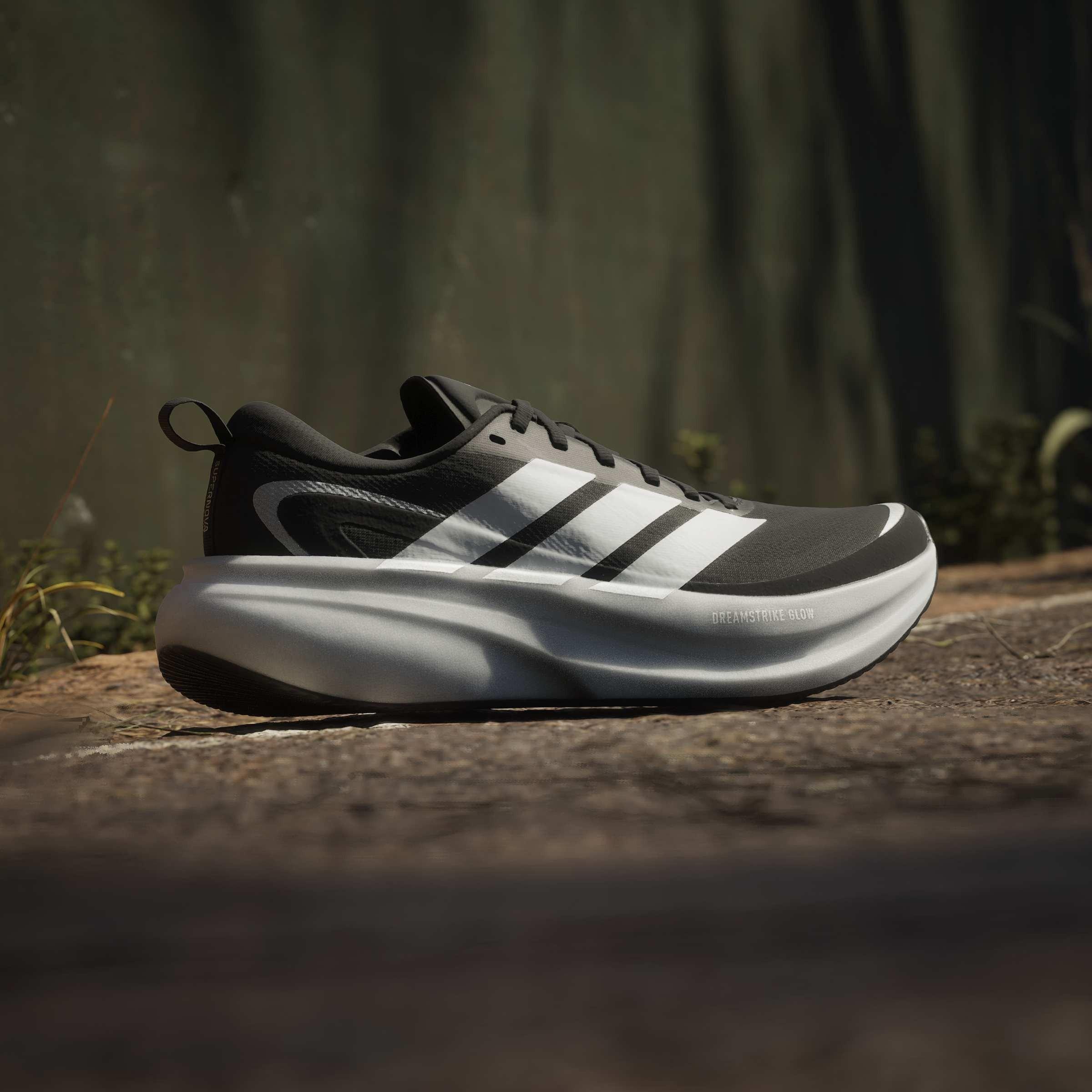 Black/White - adidas - Supernova Glide Womens Running Shoes - 10