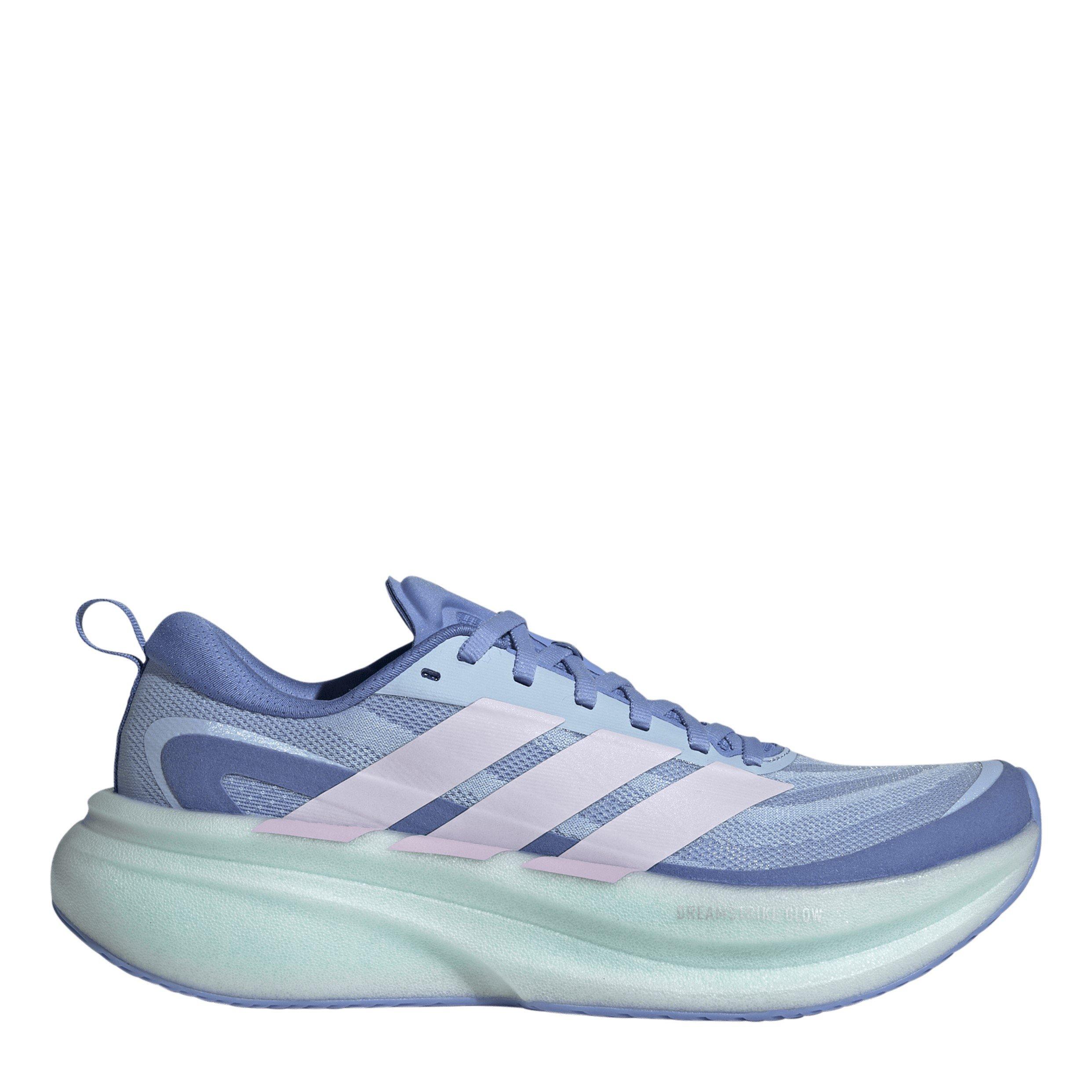 Adidas Women's Supernova Glide Running Shoes - Glow Blue/Ice - 6 (39.3)