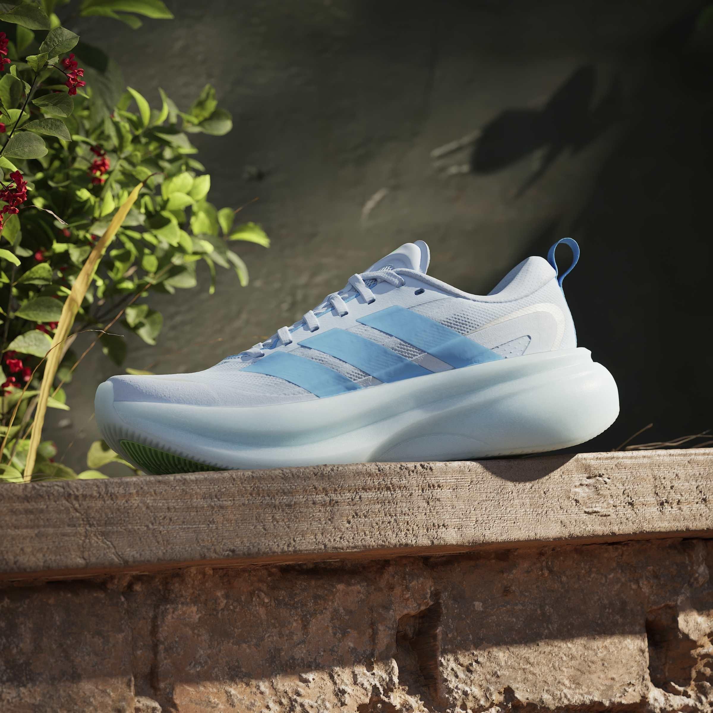 Crystal/Blue - adidas - Supernova Glide Womens Running Shoes - 14