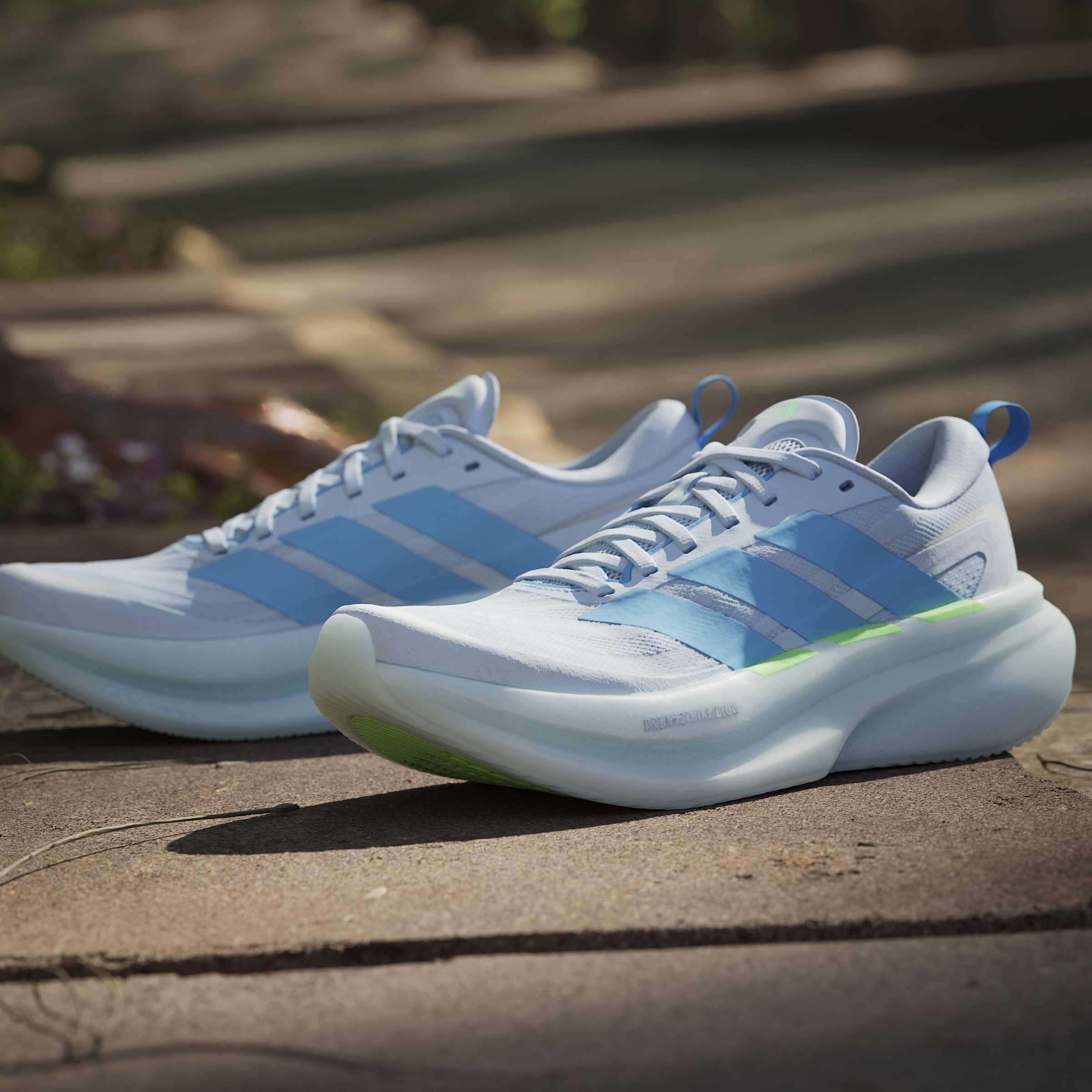 Crystal/Blue - adidas - Supernova Glide Womens Running Shoes - 16