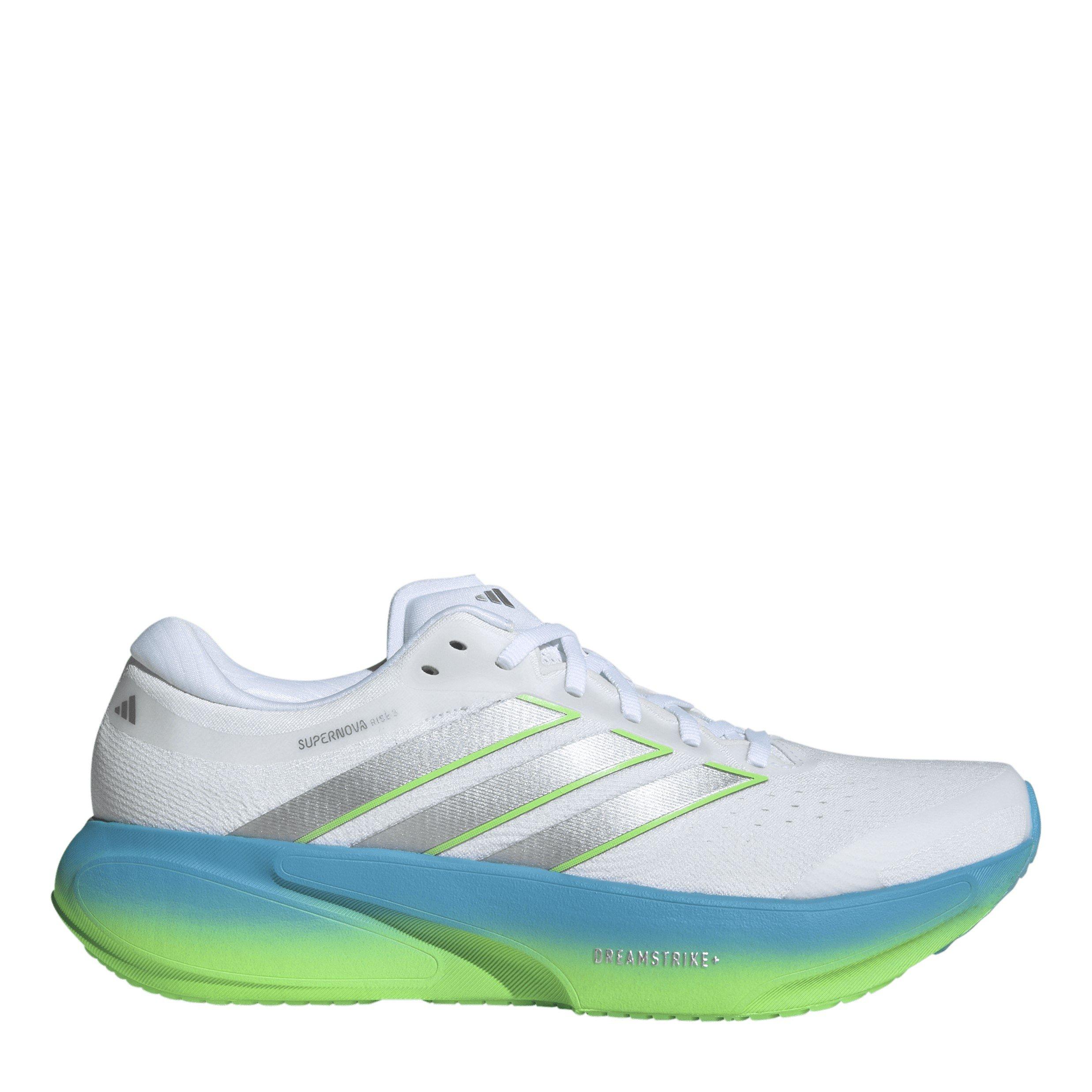 Adidas Men's Supernova Rise 3 Road Running Shoes - White/Blue/Lime - 7 (40.7)