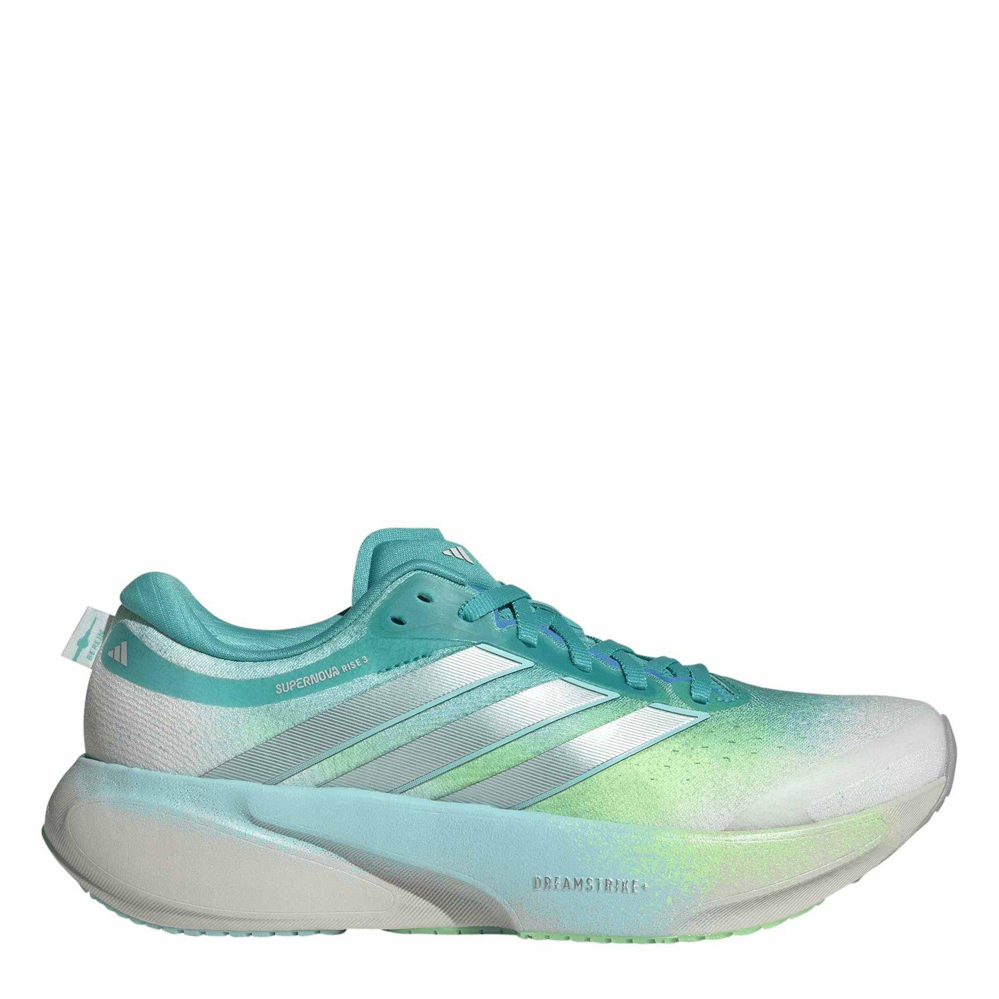 Adidas Women's Supernova Rise 3 Road Running Shoes - Grey/Aqua - 7 (40.7)