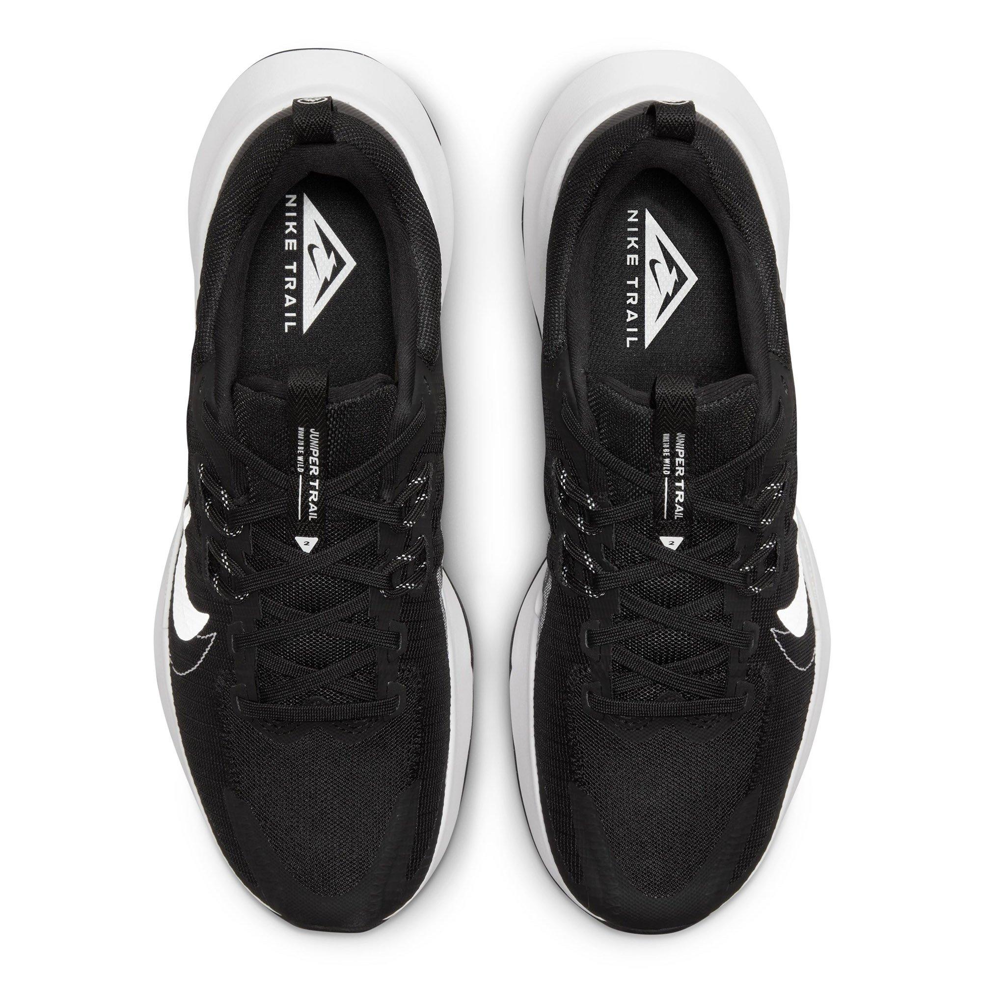 Black/White - Nike - Juniper Trail 2 Next Nature Mens Trail Running Shoes - 4