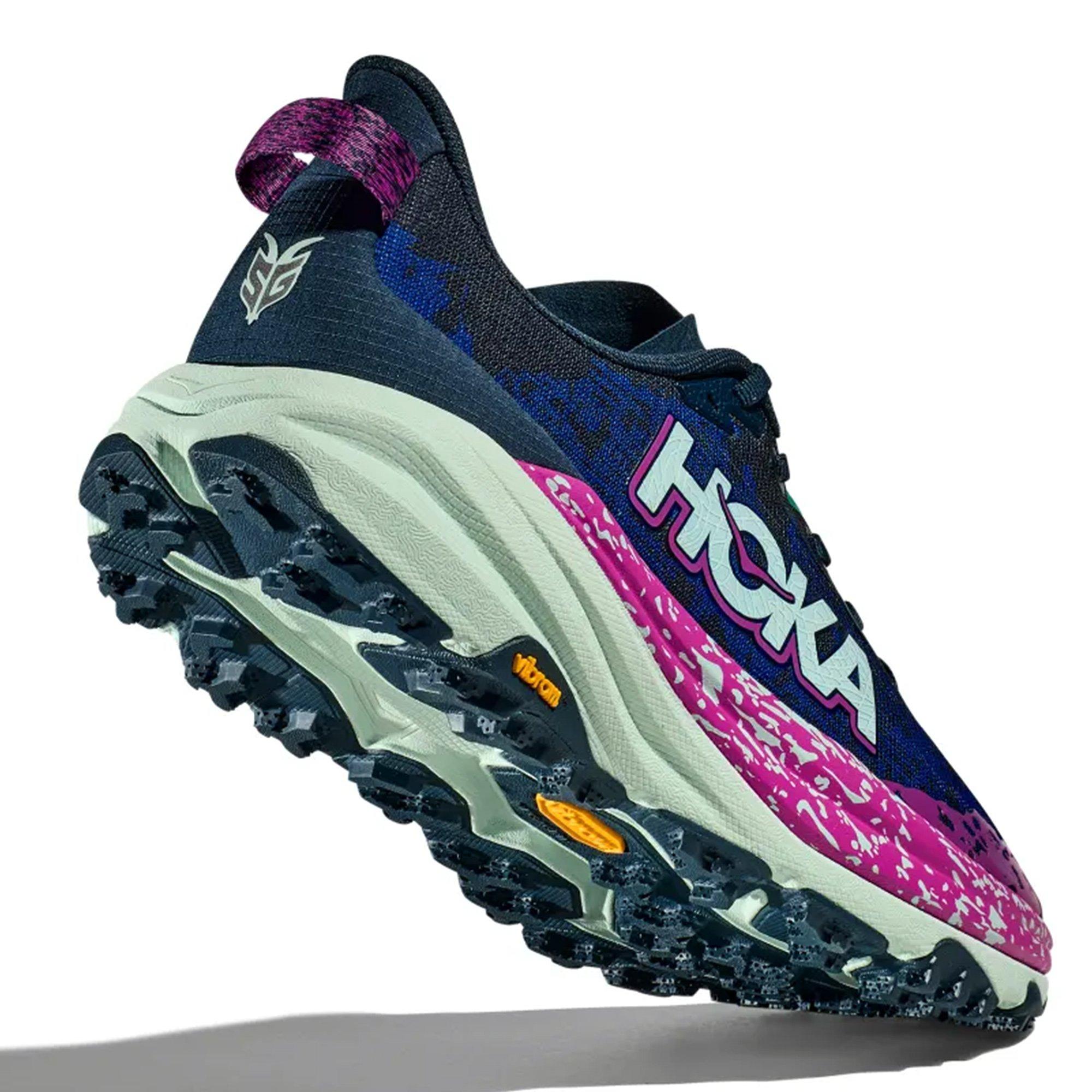 STORMY SKS/AQUA - Hoka - Speedgoat 6 Wide Mens Trail Running Shoes - 7