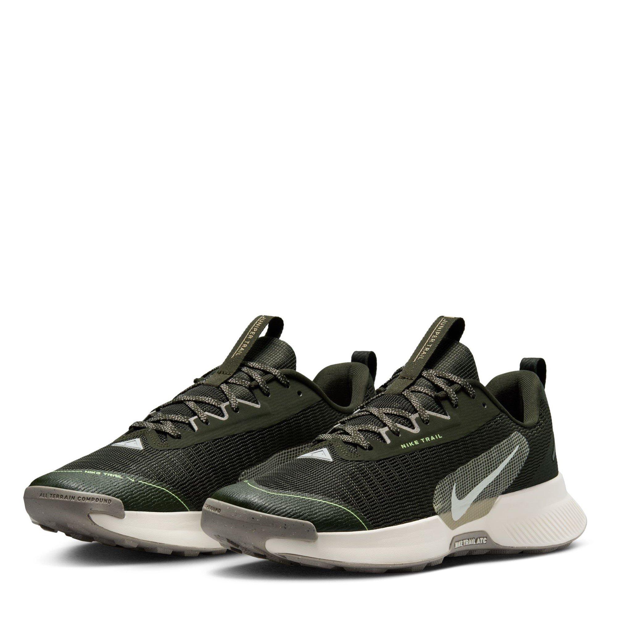 Sequoia/Wht-Gry - Nike - Juniper Trail 3 Mens Trail Running Shoes - 4