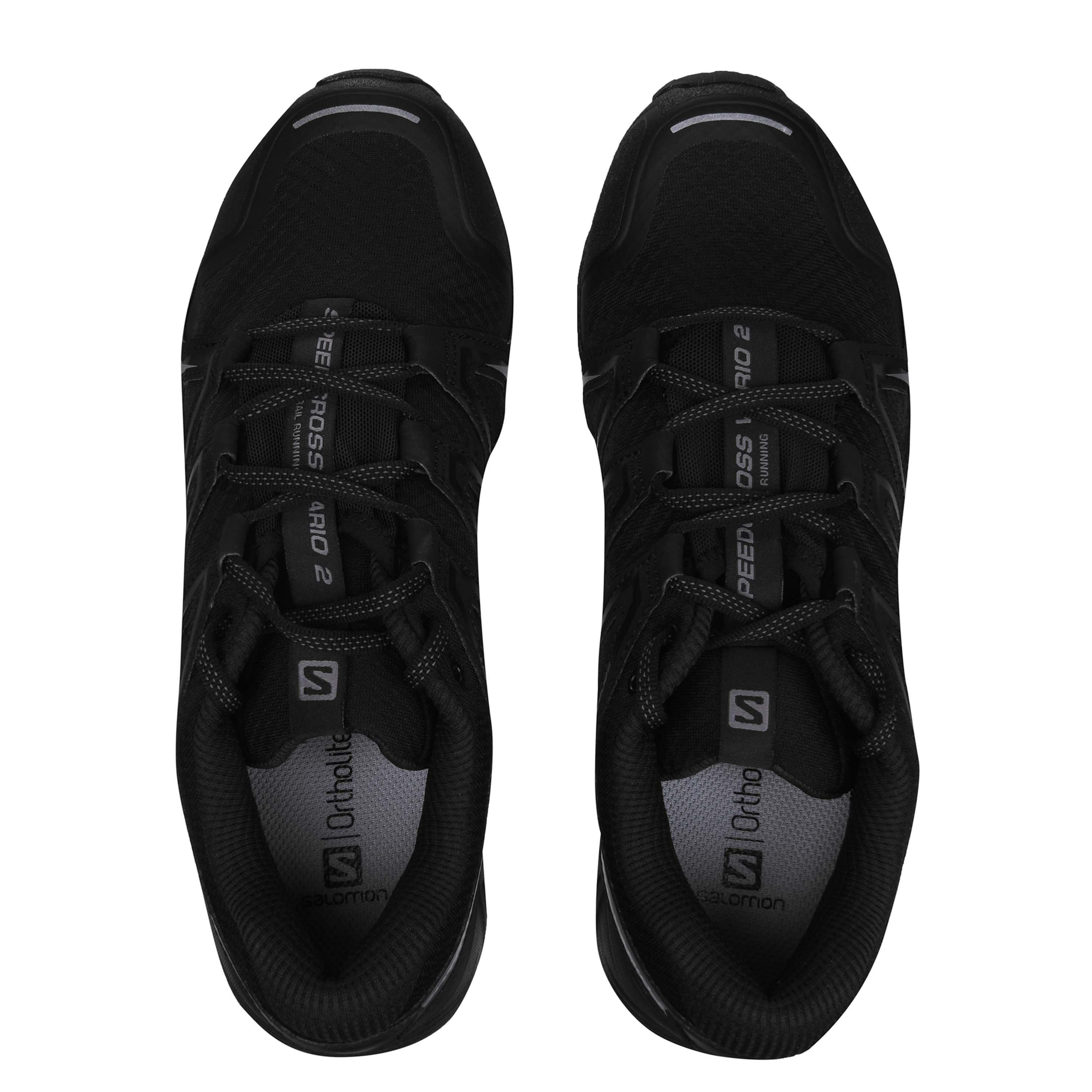 Schwarz/Schwarz - Salomon - Speedcross Vario 2 Mens Running Shoes - 5