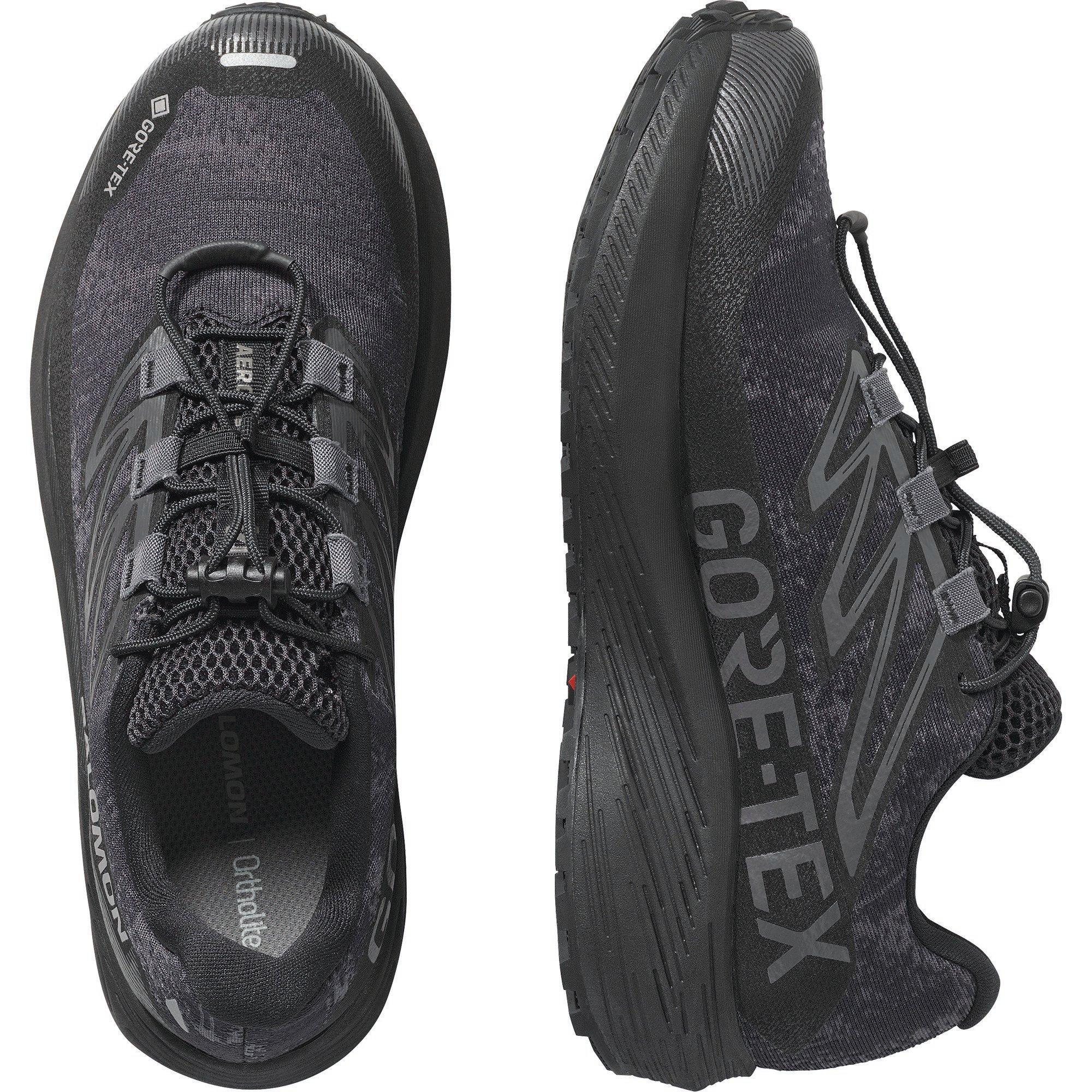 Noir/Noir - Salomon - Aero Flow Gravel GTX Trail Running Shoes Womens - 5