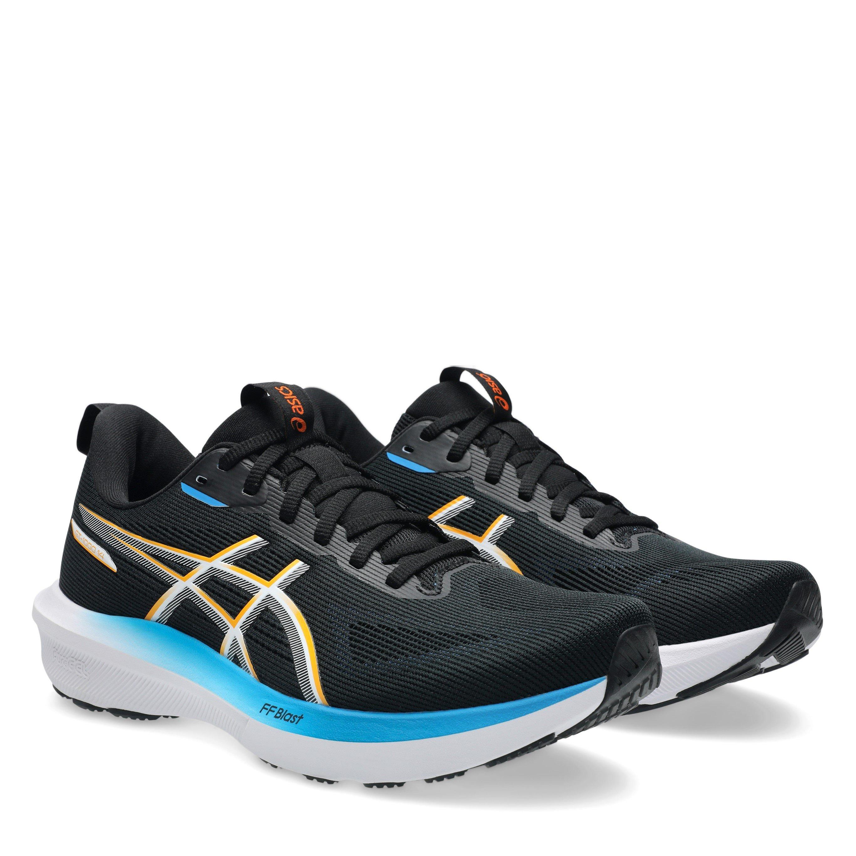 BLACK/YAMABUKI - Asics - GT-1000 14 Mens Running Shoes - 4
