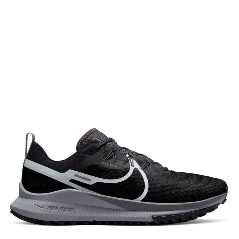 Noir/Gris - Nike - React Pegasus 4 Mens Trail Running Shoes - 1