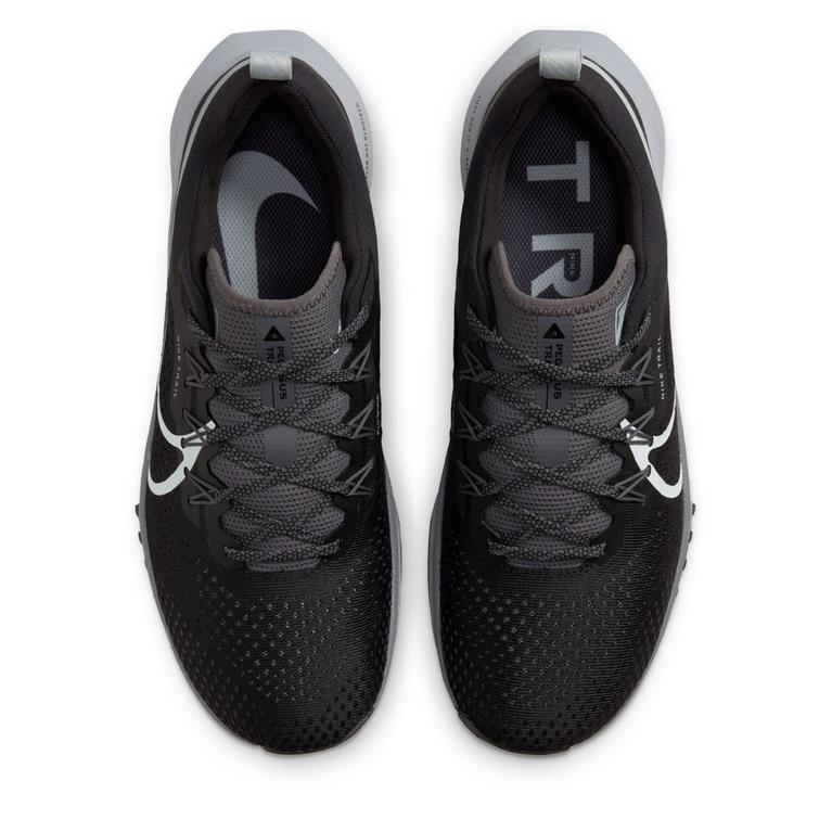 Noir/Gris - Nike - React Pegasus 4 Mens Trail Running Shoes - 6