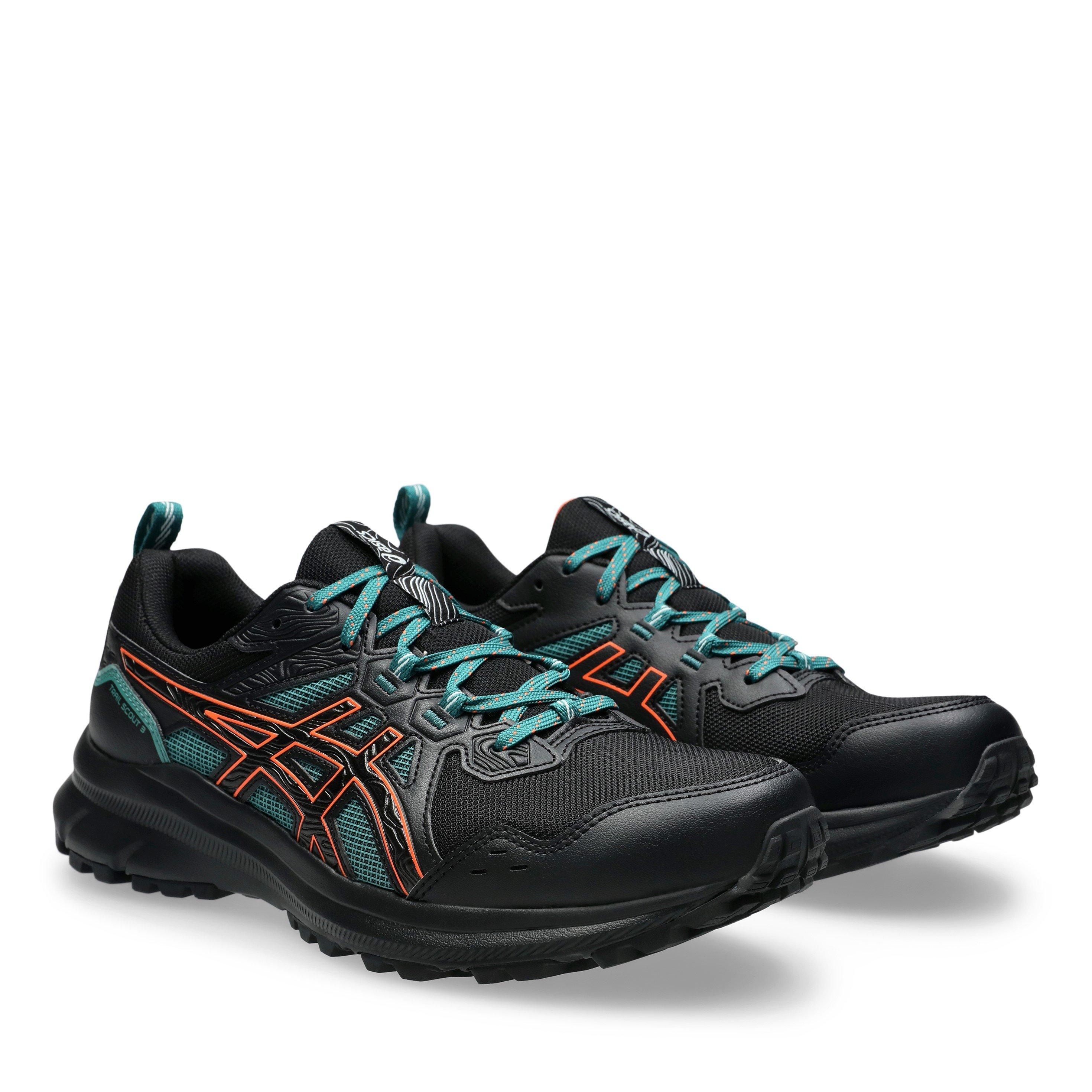 BLACK/ORANGE - Asics - Trail Scout 3 Mens Trail Running Shoes - 4