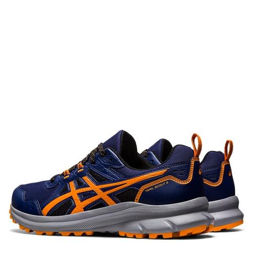 OCEAN/BR ORANGE - Asics - Trail Scout 3 Mens Trail Running Shoes - 6