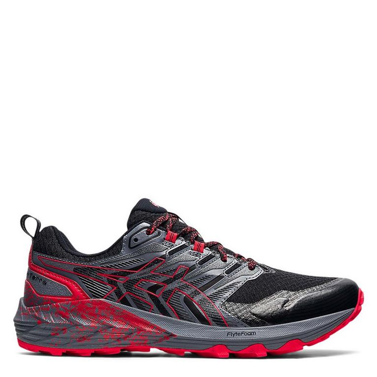 BLACK/ELEC RED - Asics - GEL Trabuco Terra Mens Trail Running Shoes - 1