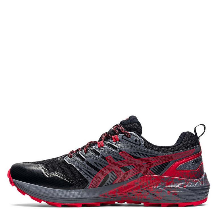 BLACK/ELEC RED - Asics - GEL Trabuco Terra Mens Trail Running Shoes - 2