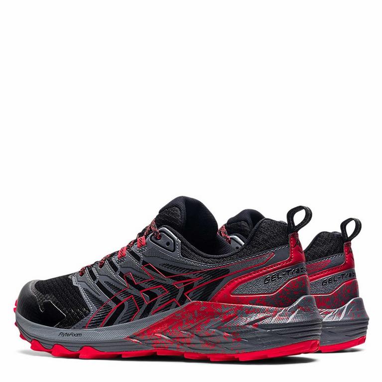 BLACK/ELEC RED - Asics - GEL Trabuco Terra Mens Trail Running Shoes - 6