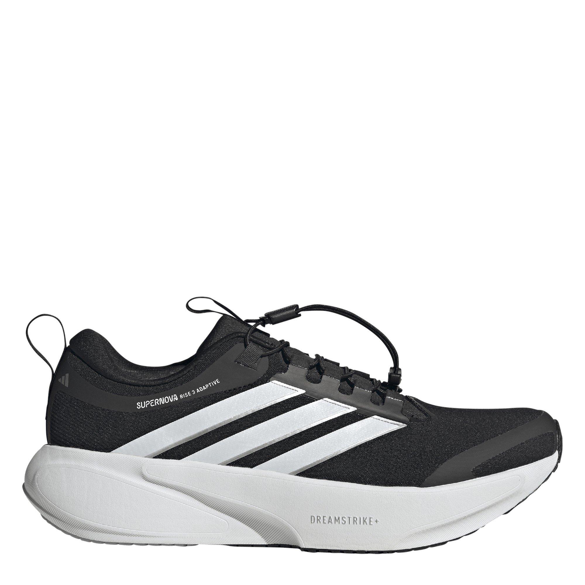 Adidas Men's Supernova Rise 3 Adaptive Running Shoes - Black/Wht/Crbn - 10 (44.7)