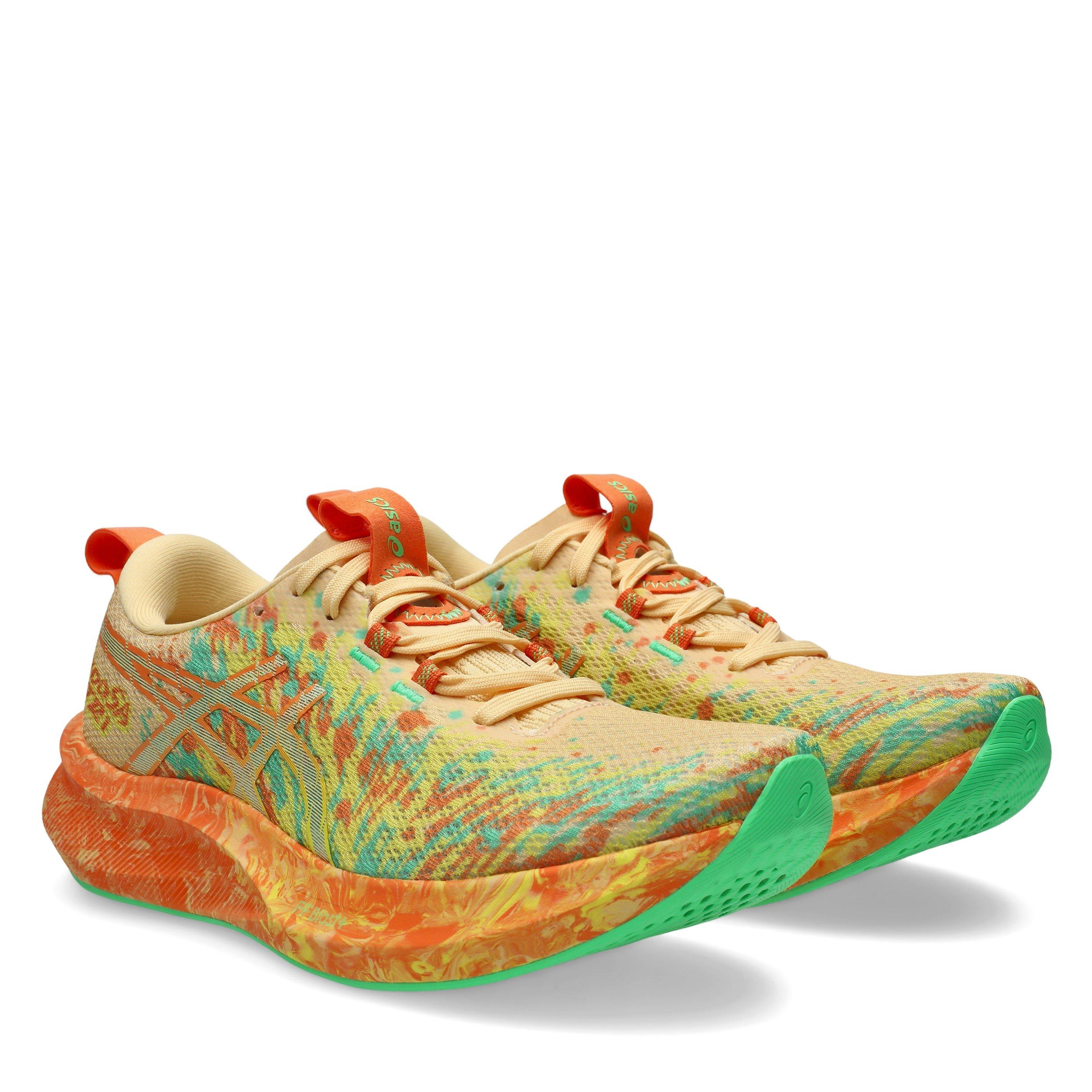 Orange/Lemon - Asics - Women's Noosa Tri Fast Neutral Road Running Shoes - 4