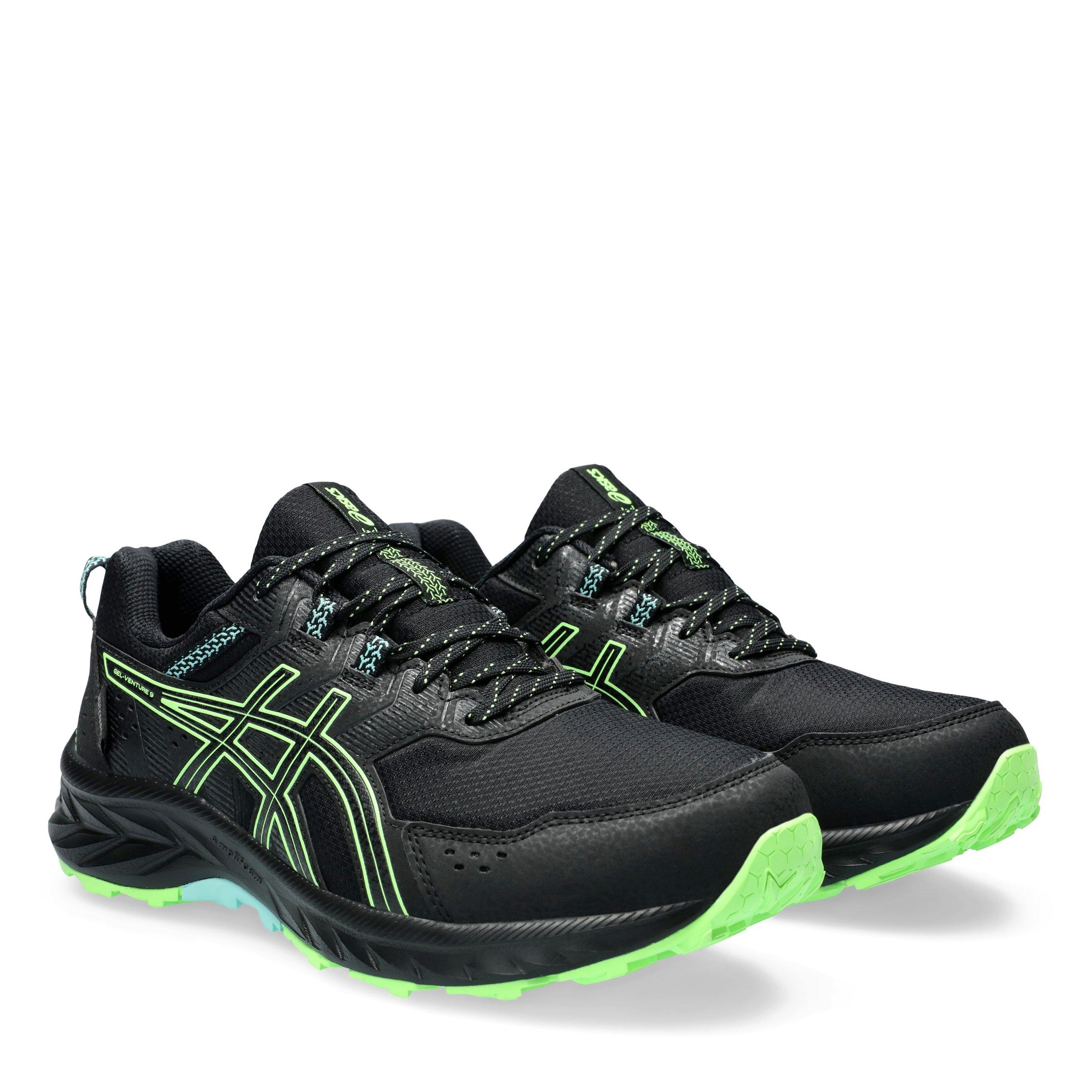 Negro/Verde - Asics - GEL-Venture 9 Waterproof Men's Trail Running Shoes - 4