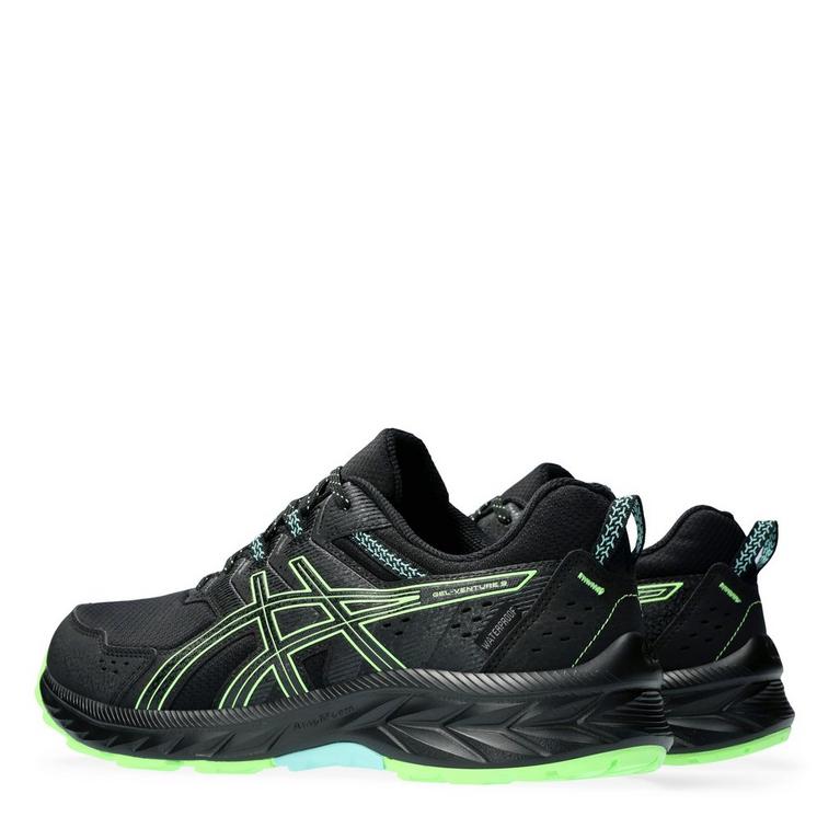 Noir/Vert - Asics - GEL-Venture 9 Waterproof Men's Trail Running Shoes - 5