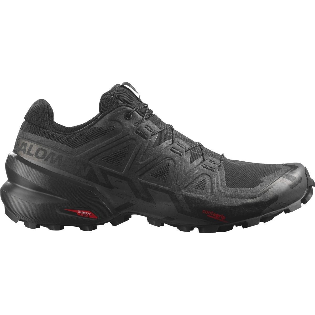 Salomon Men's Speedcross 6 Trail Running Shoes - Black/Black - 9.5 (44)