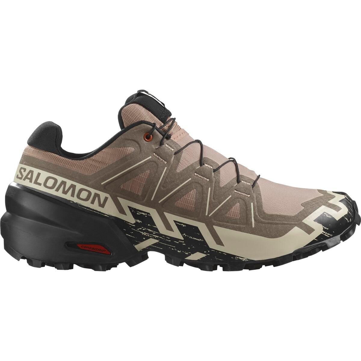 Salomon Men's Speedcross 6 Trail Running Shoes - Natrual/Black - 7 (40.7)