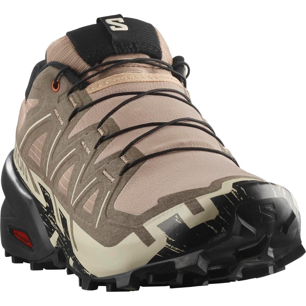 Natrual/Black - Salomon - Speedcross 6 Trail Running Shoes Mens - 3