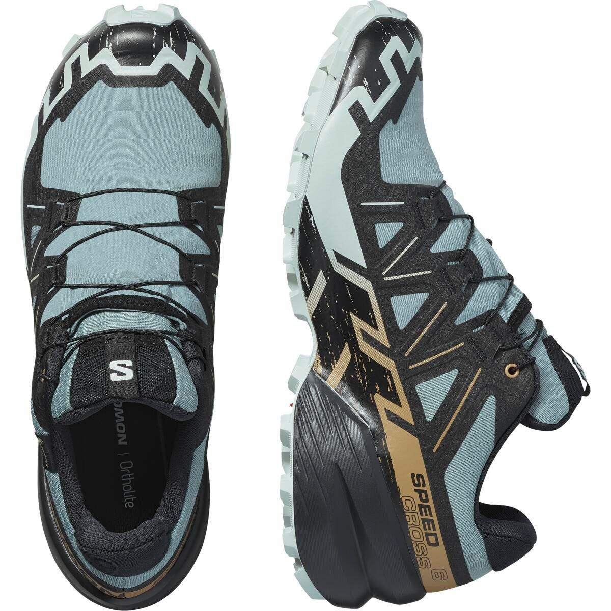 Trooper/Black - Salomon - Speedcross 6 GTX Trail Running Shoes Mens - 6
