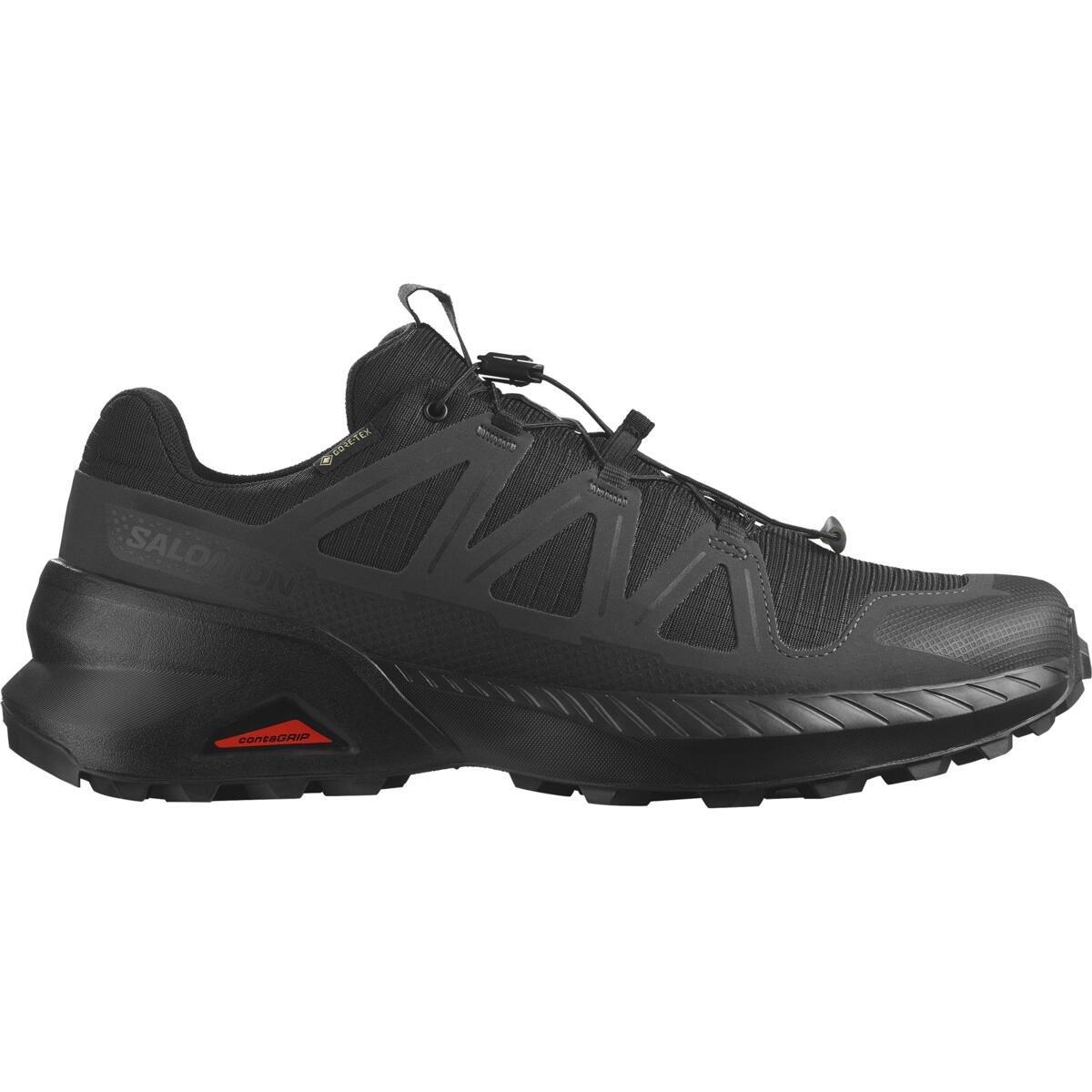 Black/Black - Salomon - Speedcross Peak GTX Trail Running Shoes Mens - 1
