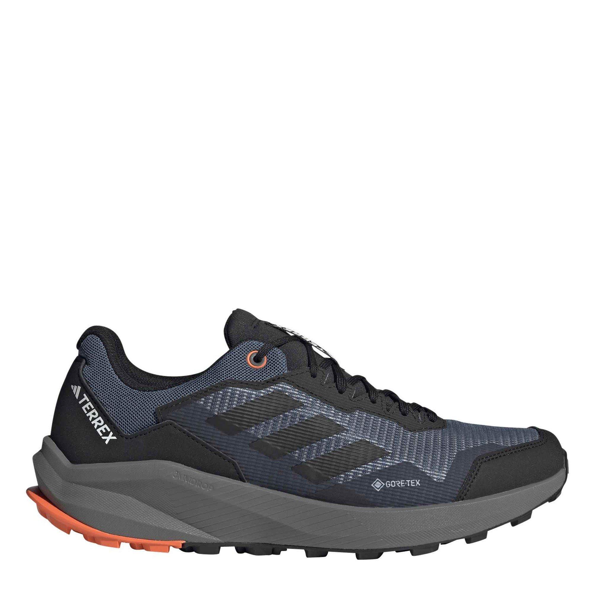 Steel/Black - adidas - Terrex Trail Rider Gore-Tex Trail Mens Running Shoes - 1