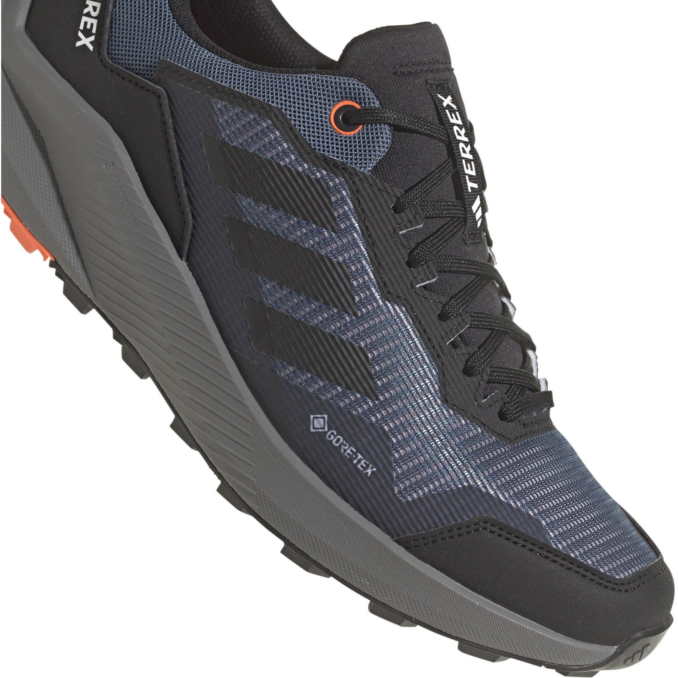 Čelik/Crna - adidas - Terrex Trail Rider Gore-Tex Trail Mens Running Shoes - 8