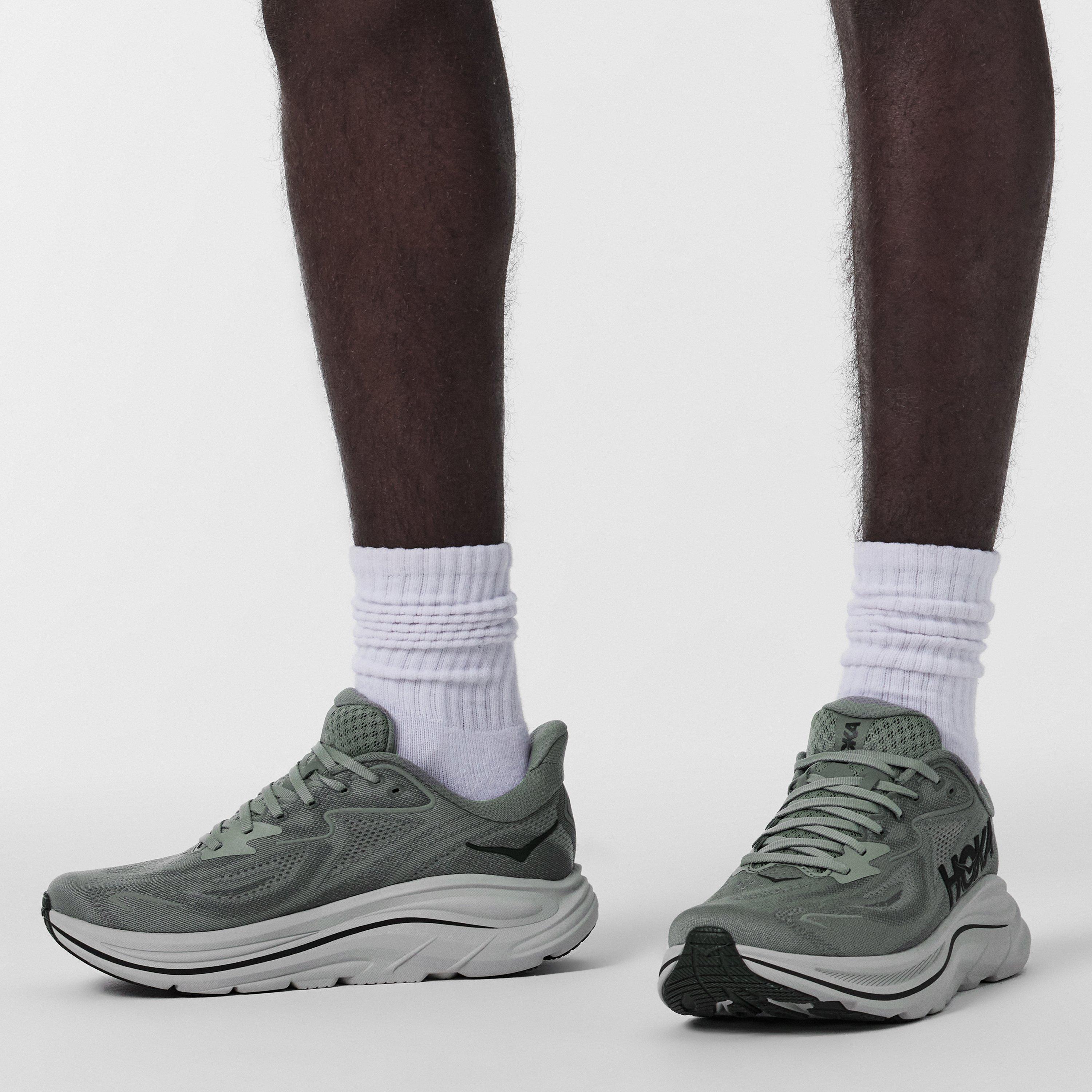 Grey/Asteroid - Hoka - Clifton 10 Running Trainers - 3
