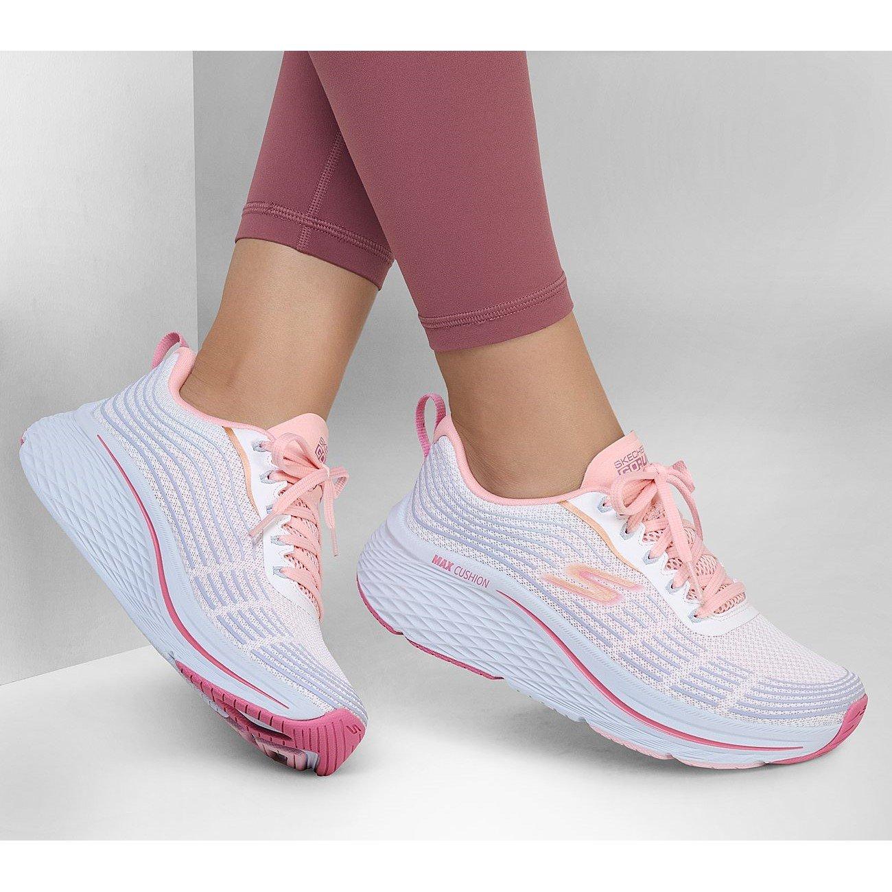 Wht Tex/Bl/Pk - Skechers - Max Cushioning Elite Alaura Runners - 6