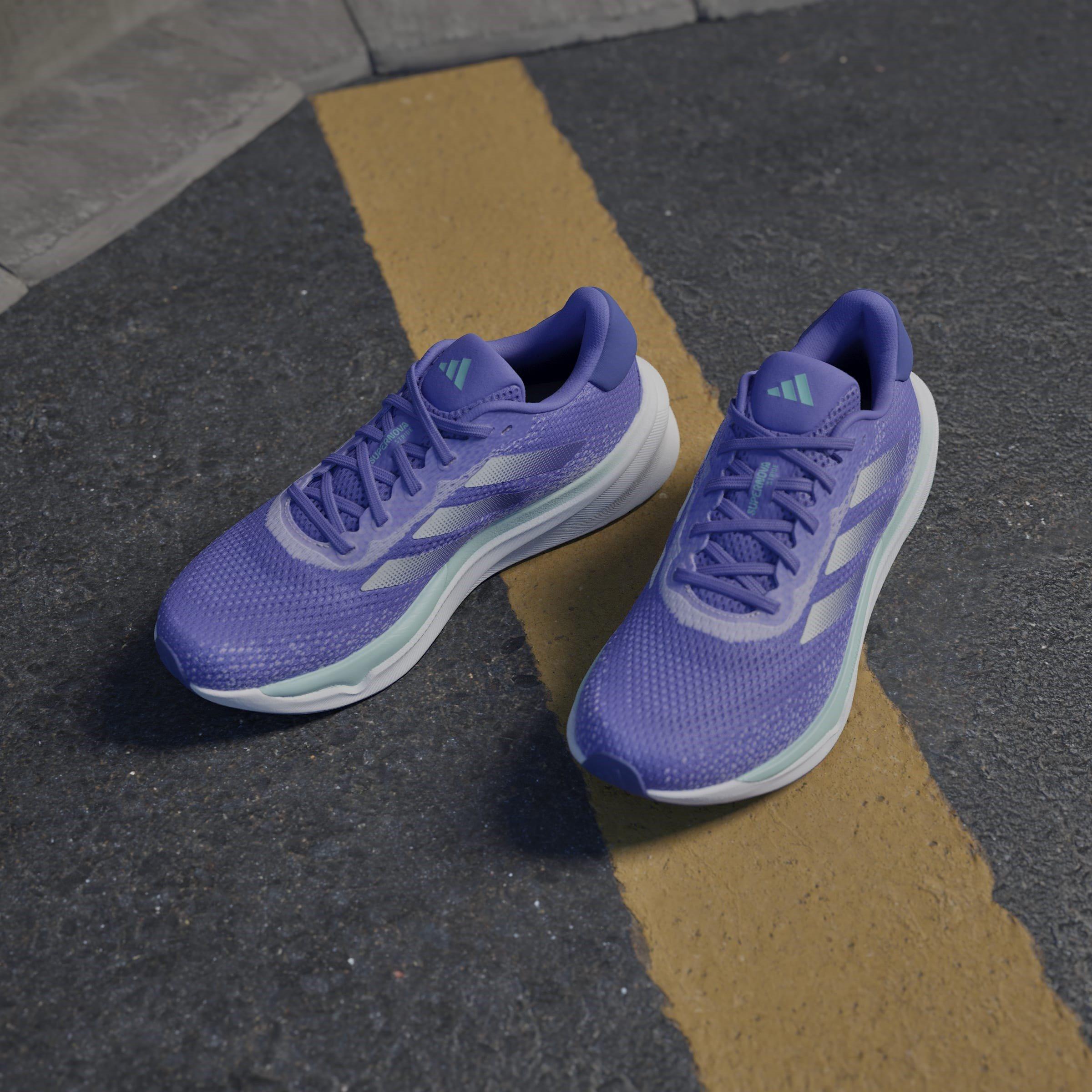 CBlue/Zero/Purp - adidas - Supernova Stride Womens Running Shoes - 16
