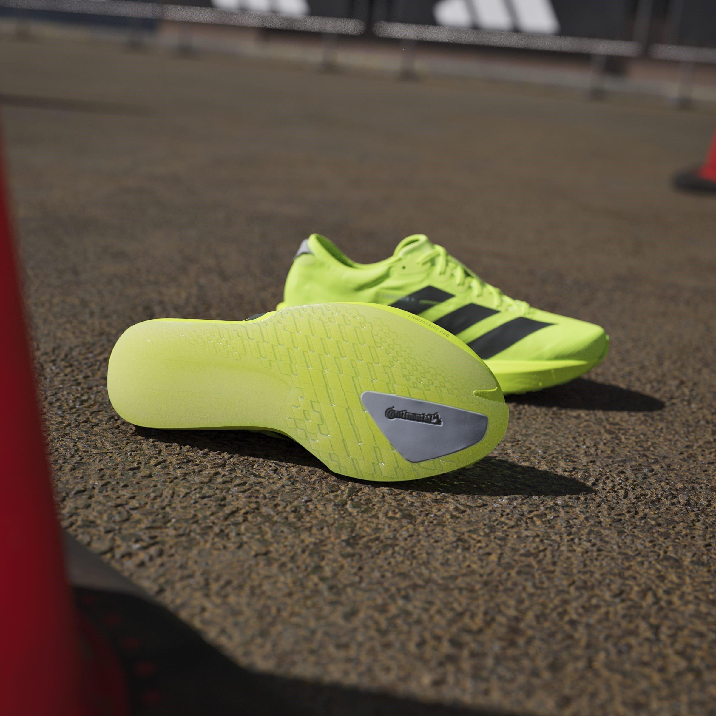 Lemon/Blk/Silv - adidas - Adios 9 Womens Running Shoes - 12