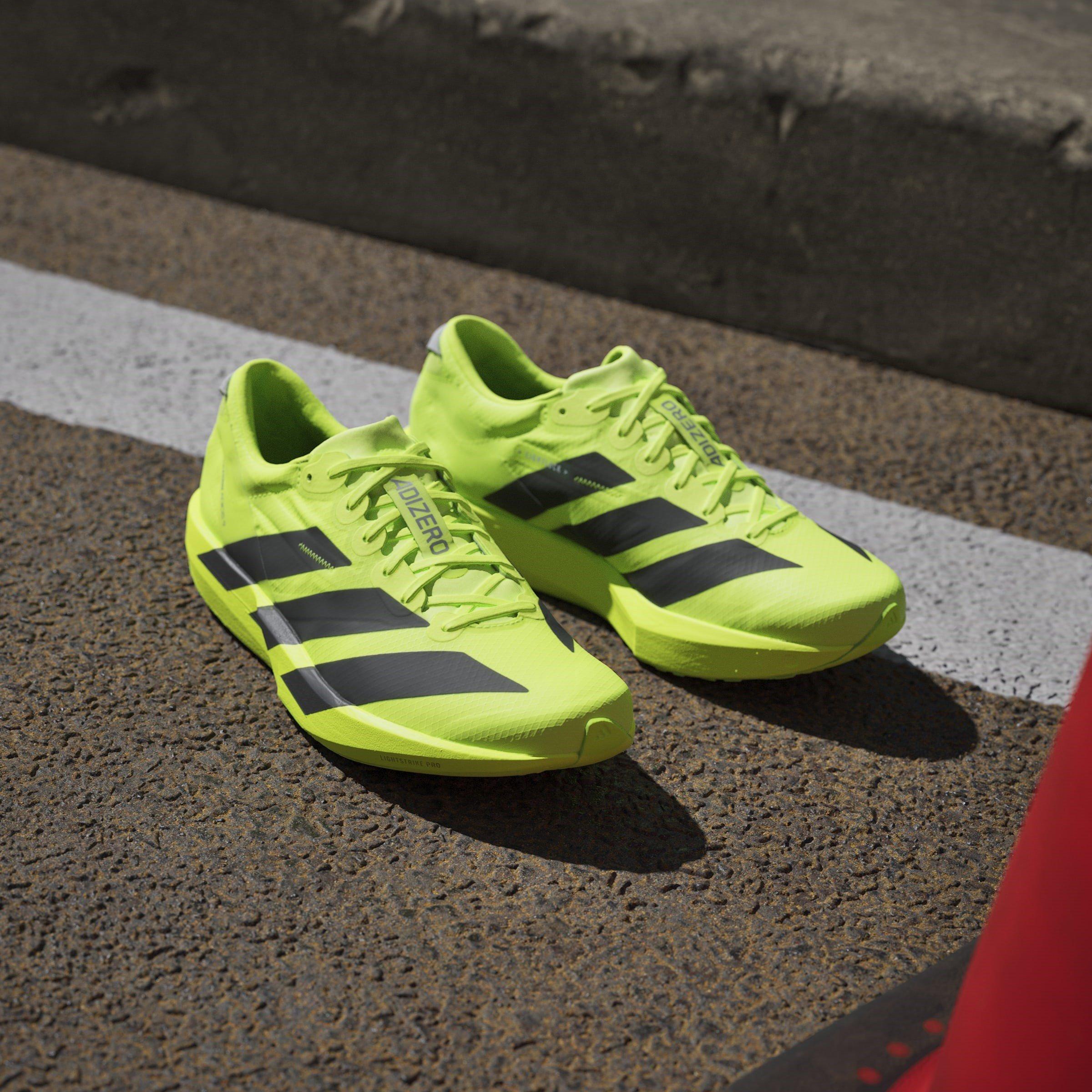 Lemon/Blk/Silv - adidas - Adios 9 Womens Running Shoes - 13