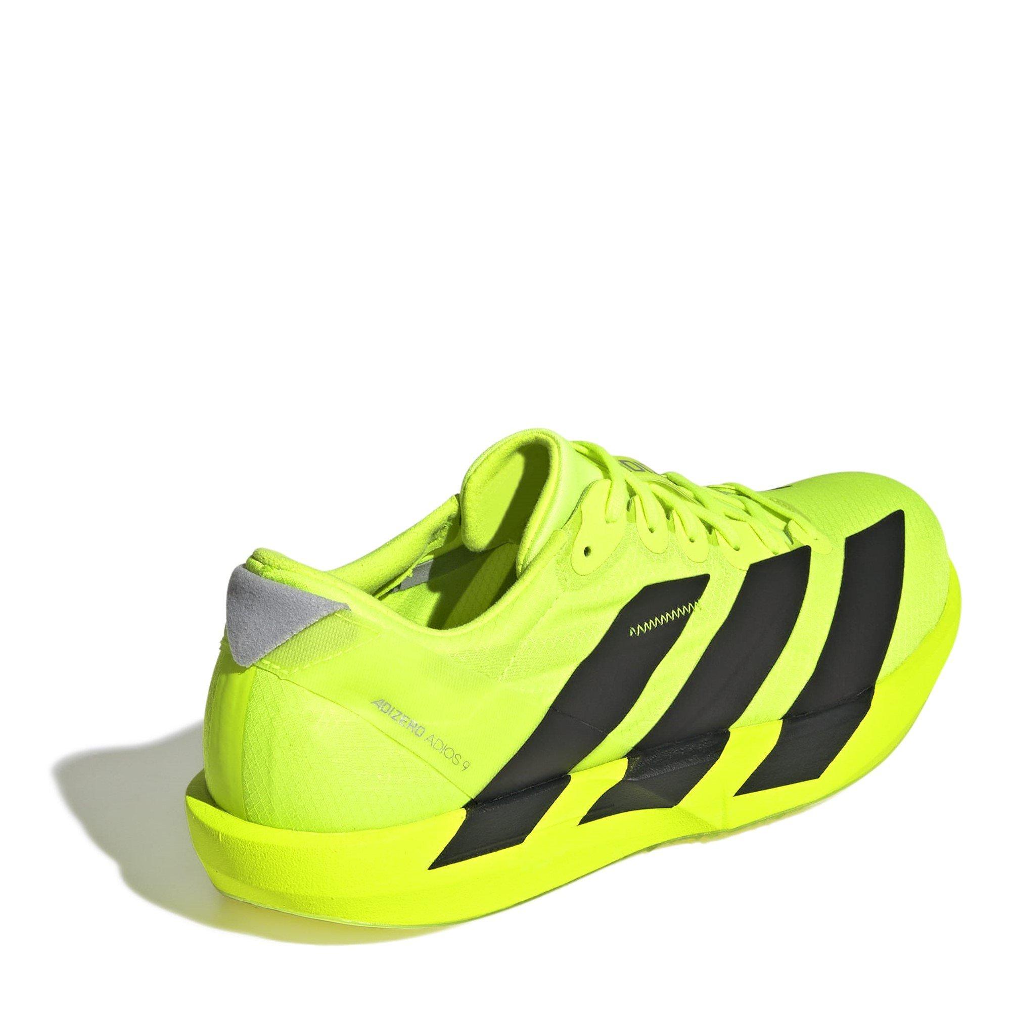 Lemon/Blk/Silv - adidas - Adios 9 Womens Running Shoes - 4
