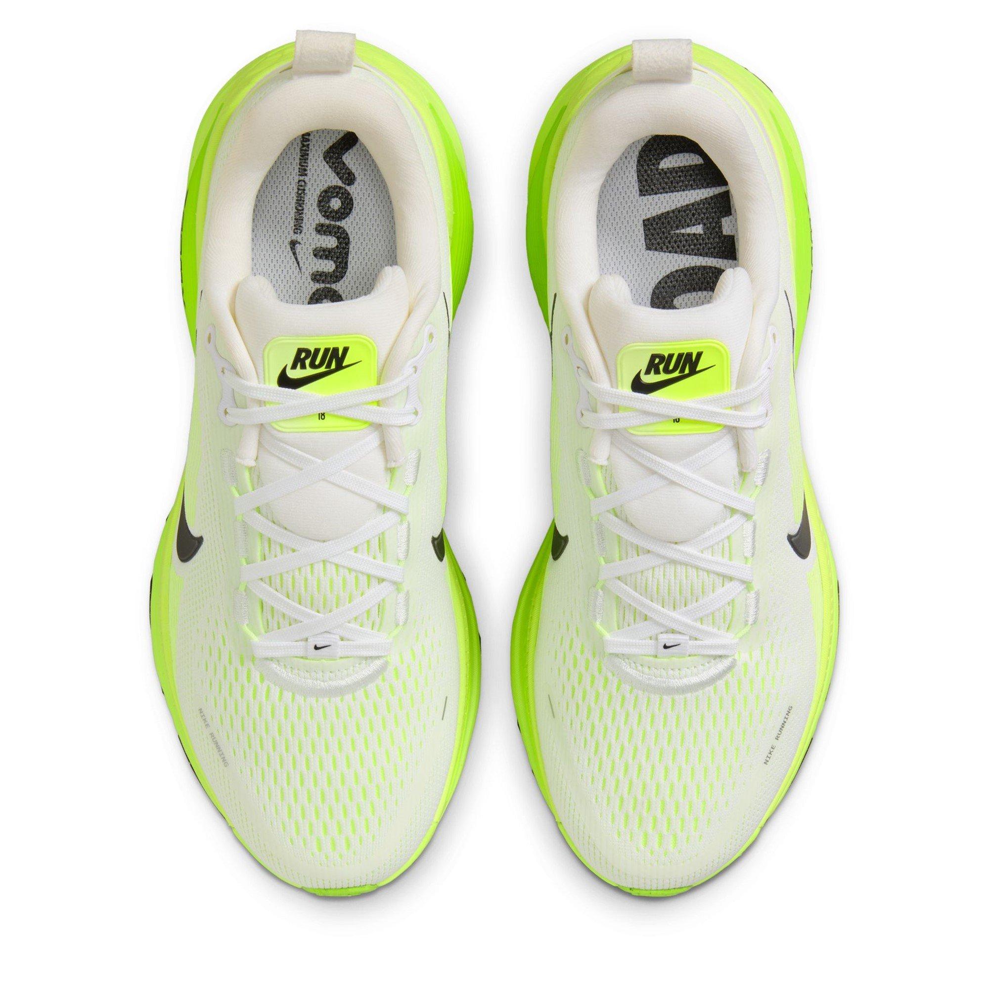 Wht/Blk-Green - Nike - Vomero 18 Womens Running Shoes - 6