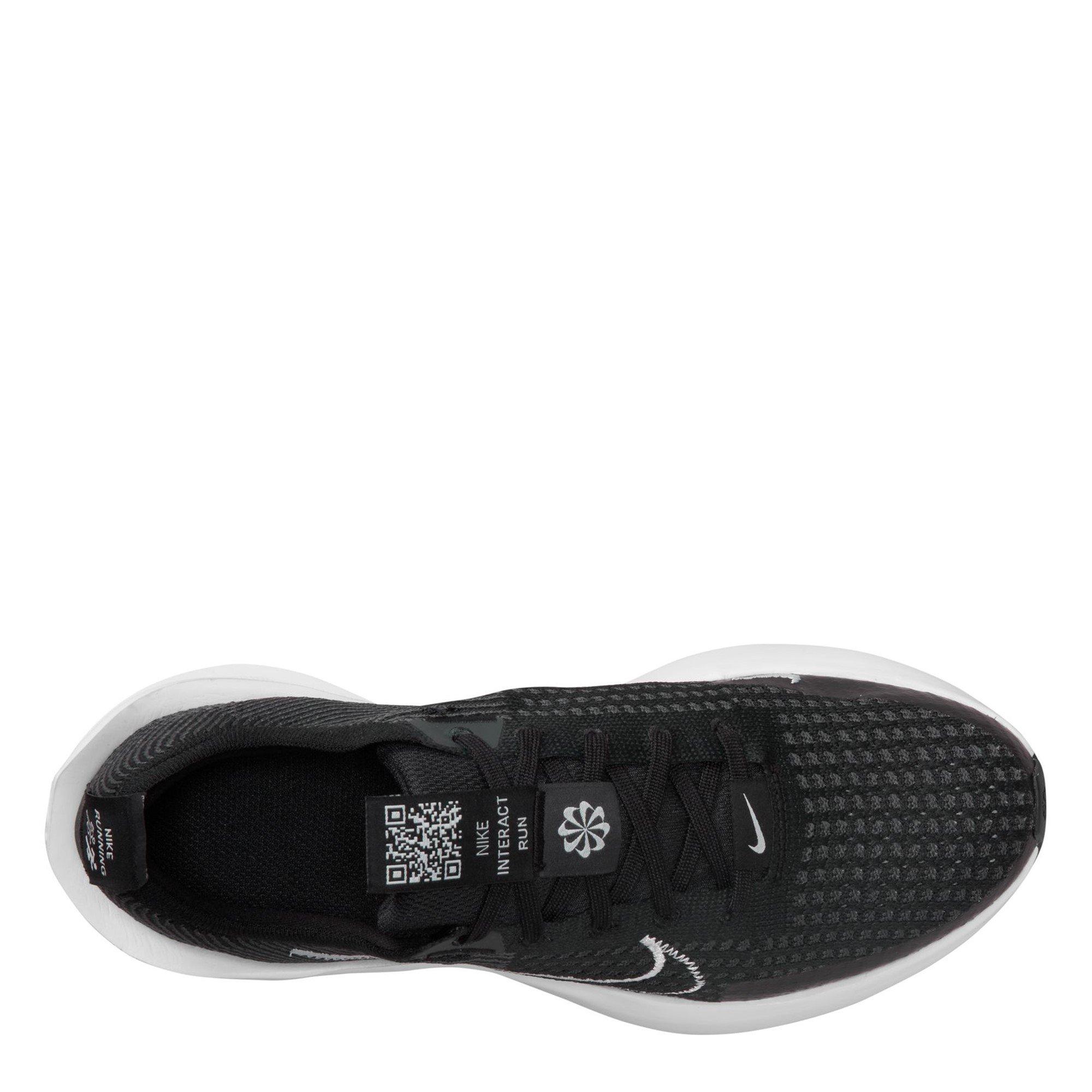 Blk/Wht-Anthra - Nike - Interact Run Womens Running Shoes - 11