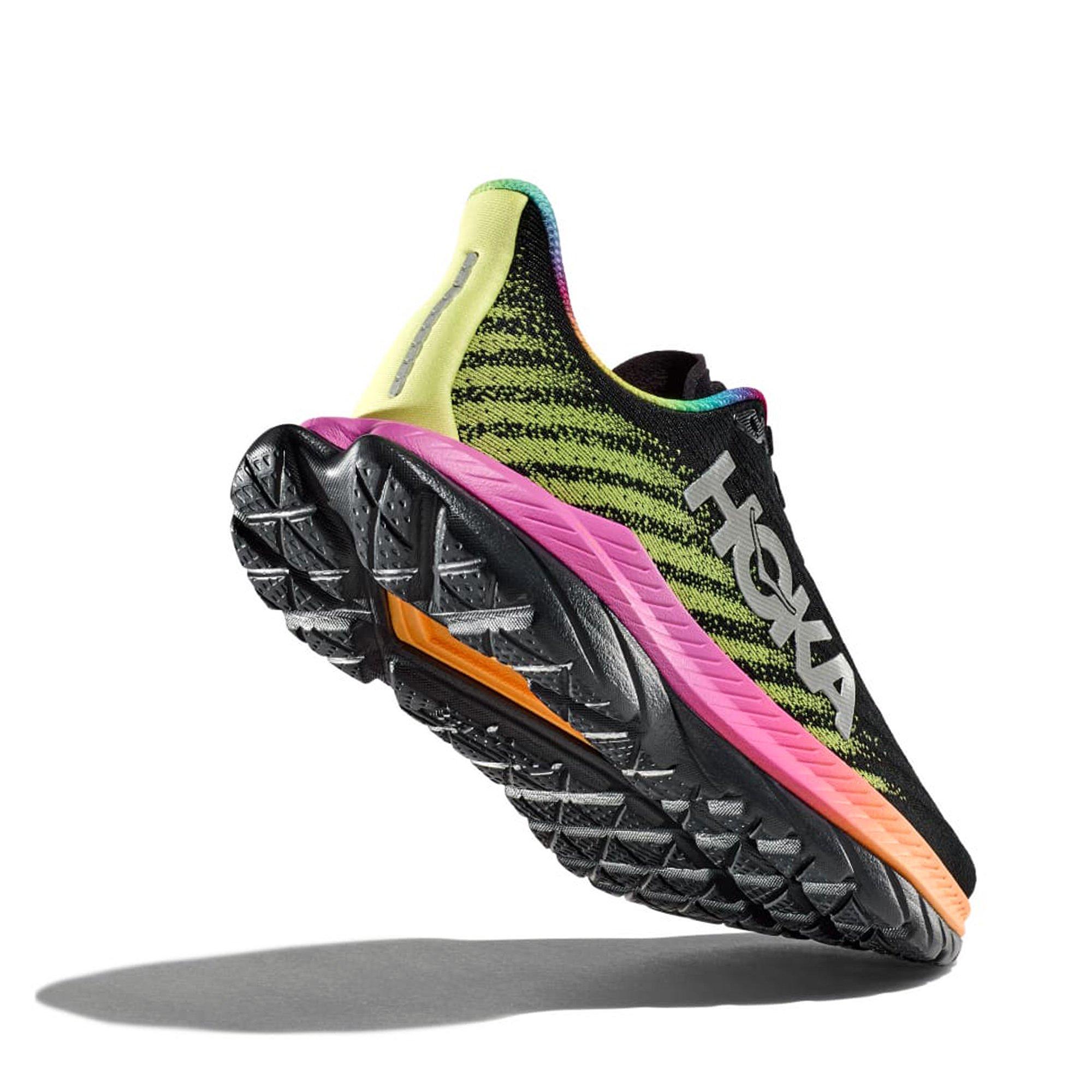 Black/Multi - Hoka - Mach 5 Womens Running Shoes - 4