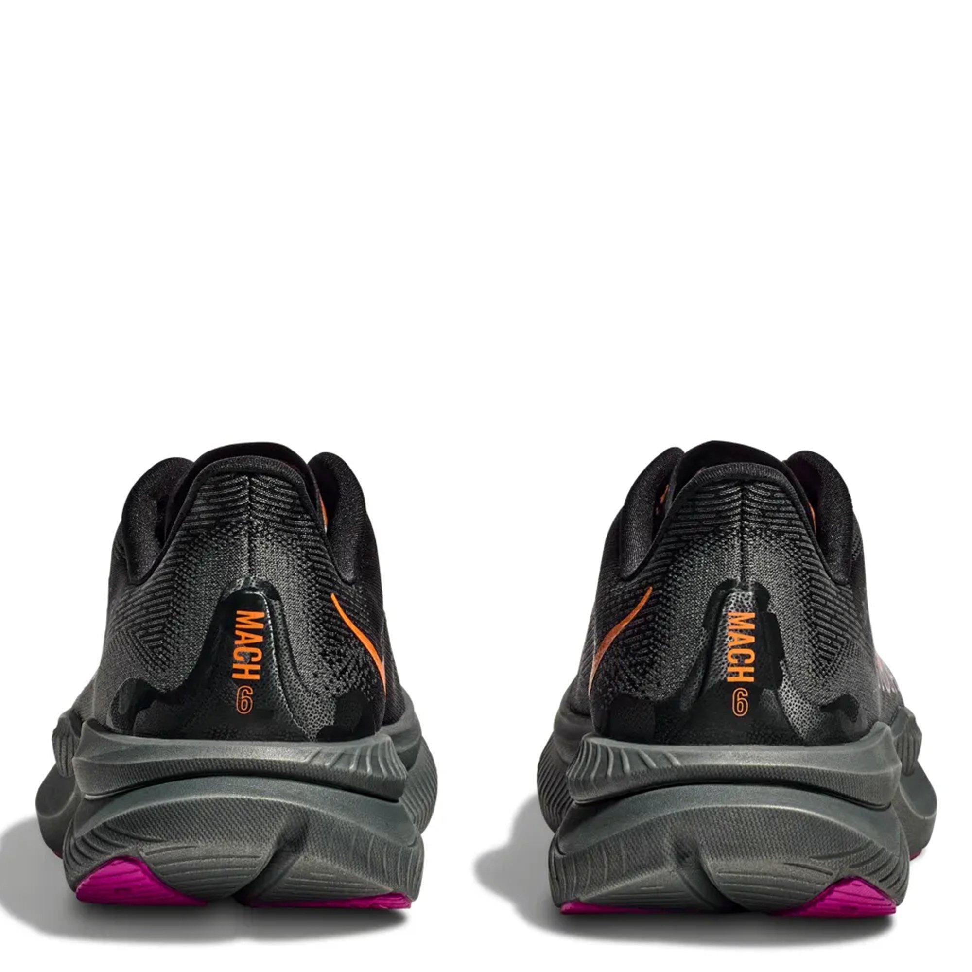BLACK/FUSHSIA - Hoka - Mach 6 Womens Running Shoes - 5