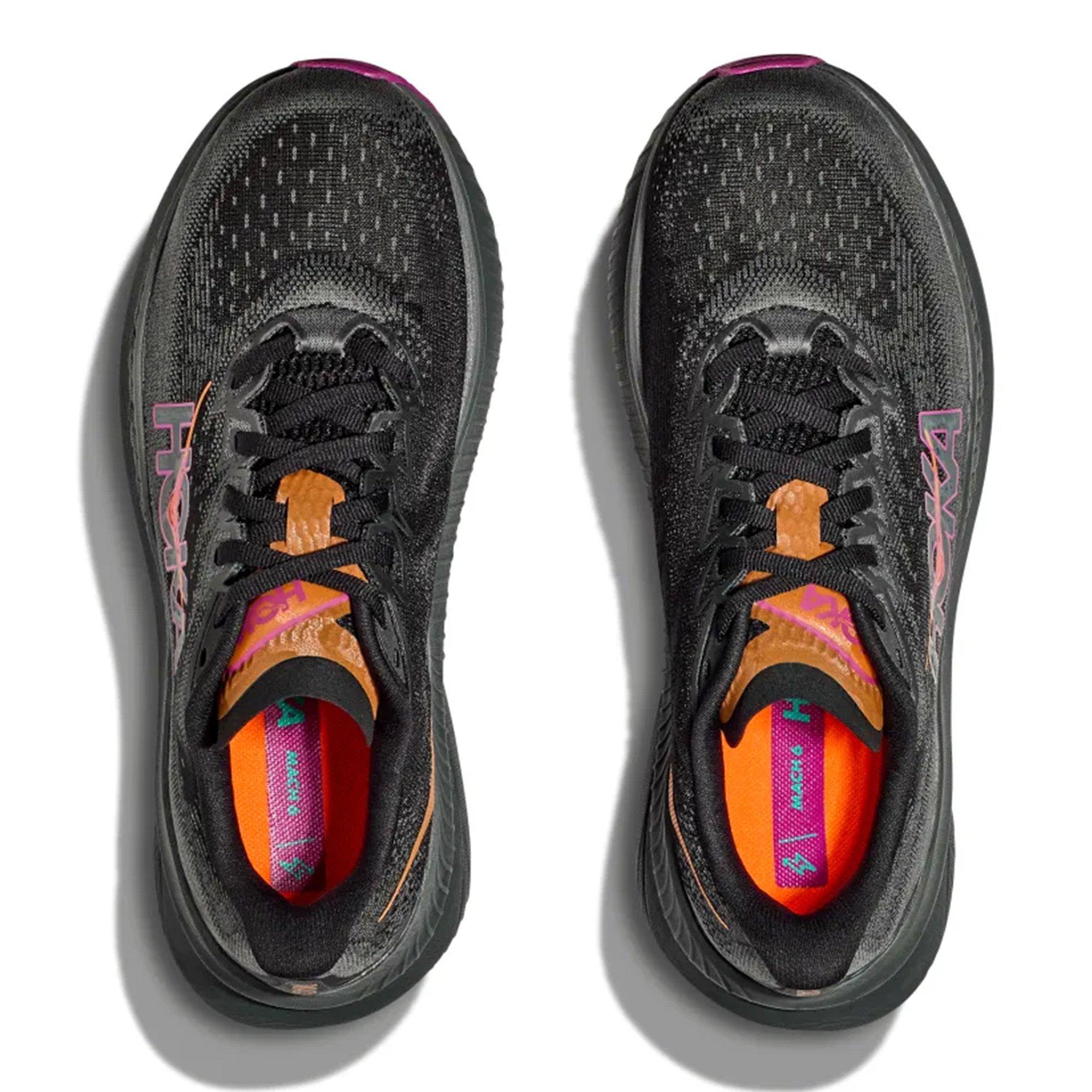 BLACK/FUSHSIA - Hoka - Mach 6 Womens Running Shoes - 6
