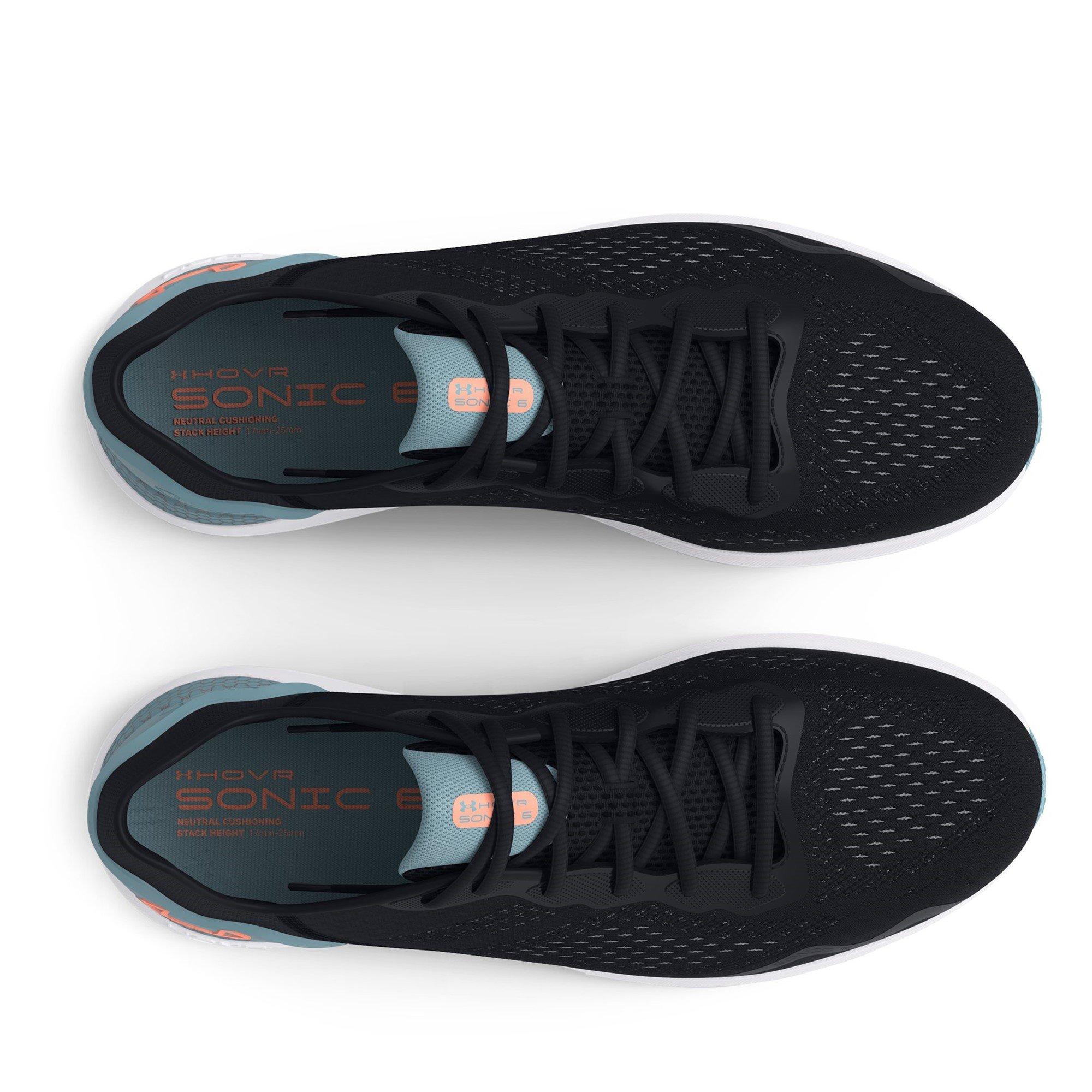 Blk/Blue/Peach - Under Armour - HOVR Sonic 6 Womens Running Shoes - 4