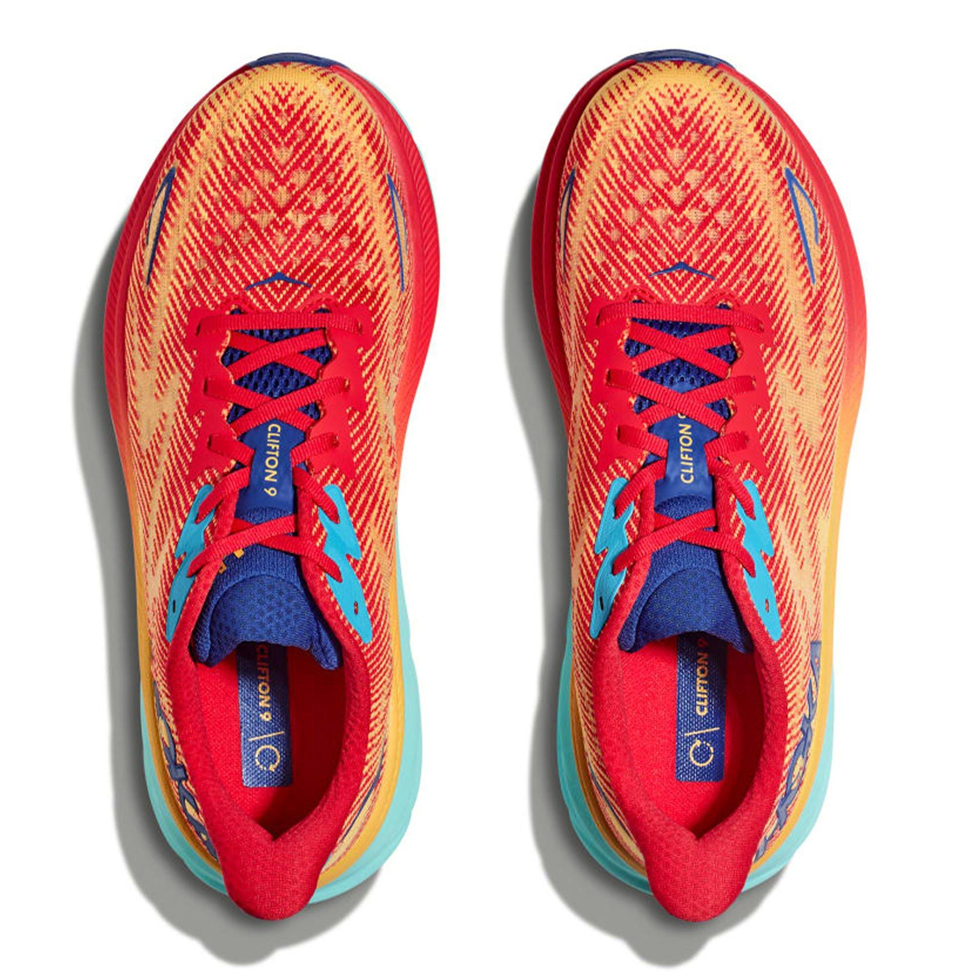 Cerise/Cludless - Hoka - Clifton 9 Womens Running Shoes - 6